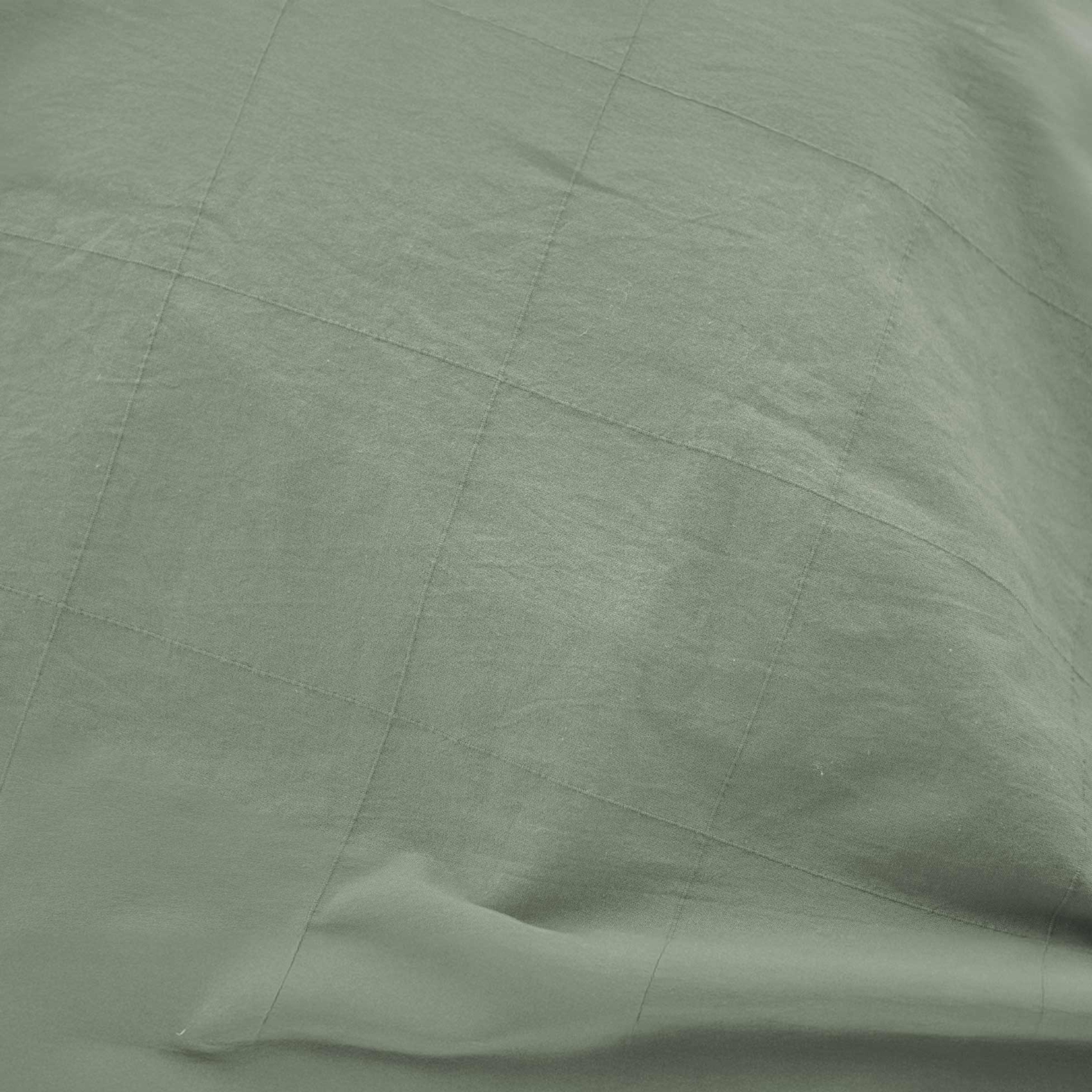 Drap-housse en coton lavé motif carreaux jacquard — vue 3