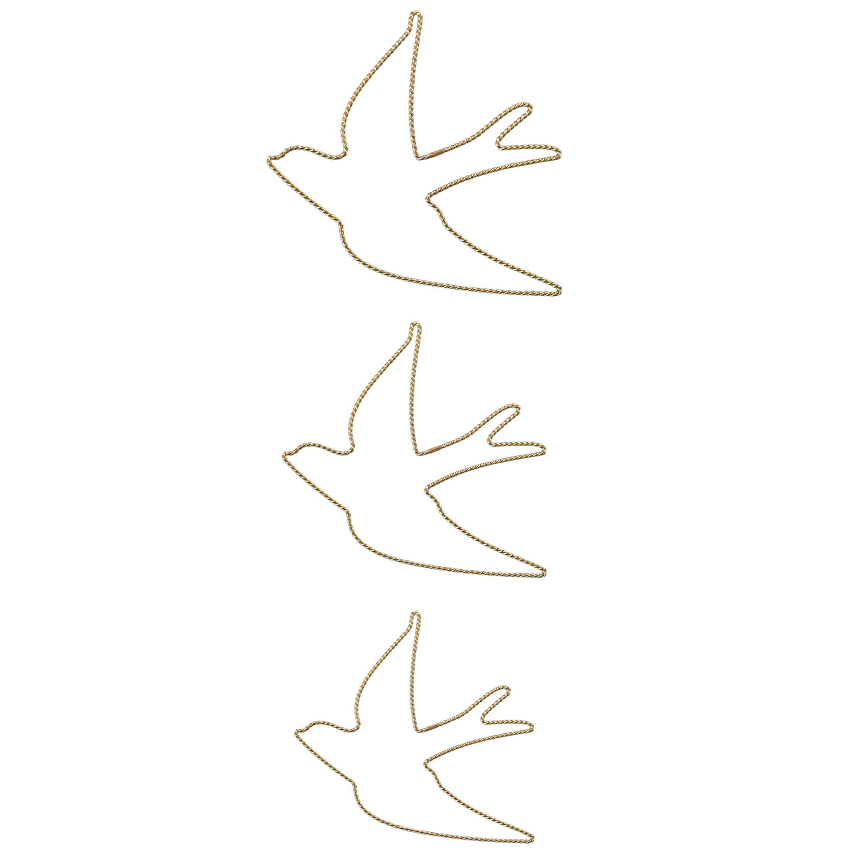 Déco murale Hirondelle fil laiton torsadé — vue 3