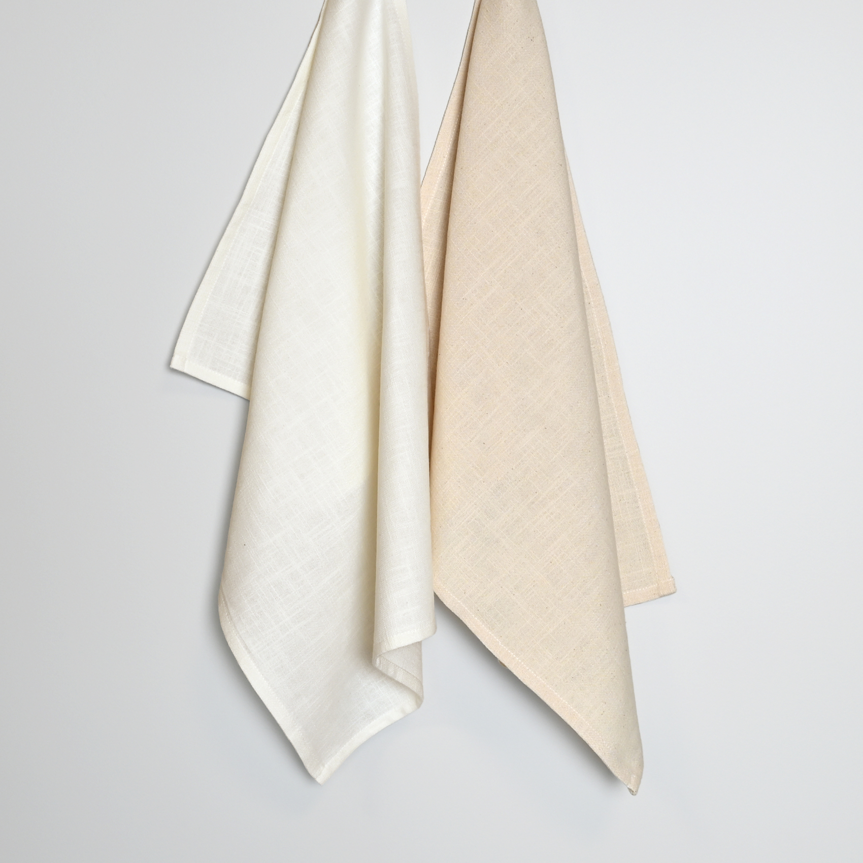 Torchon de cuisine en coton uni aspect tissé — vue 3