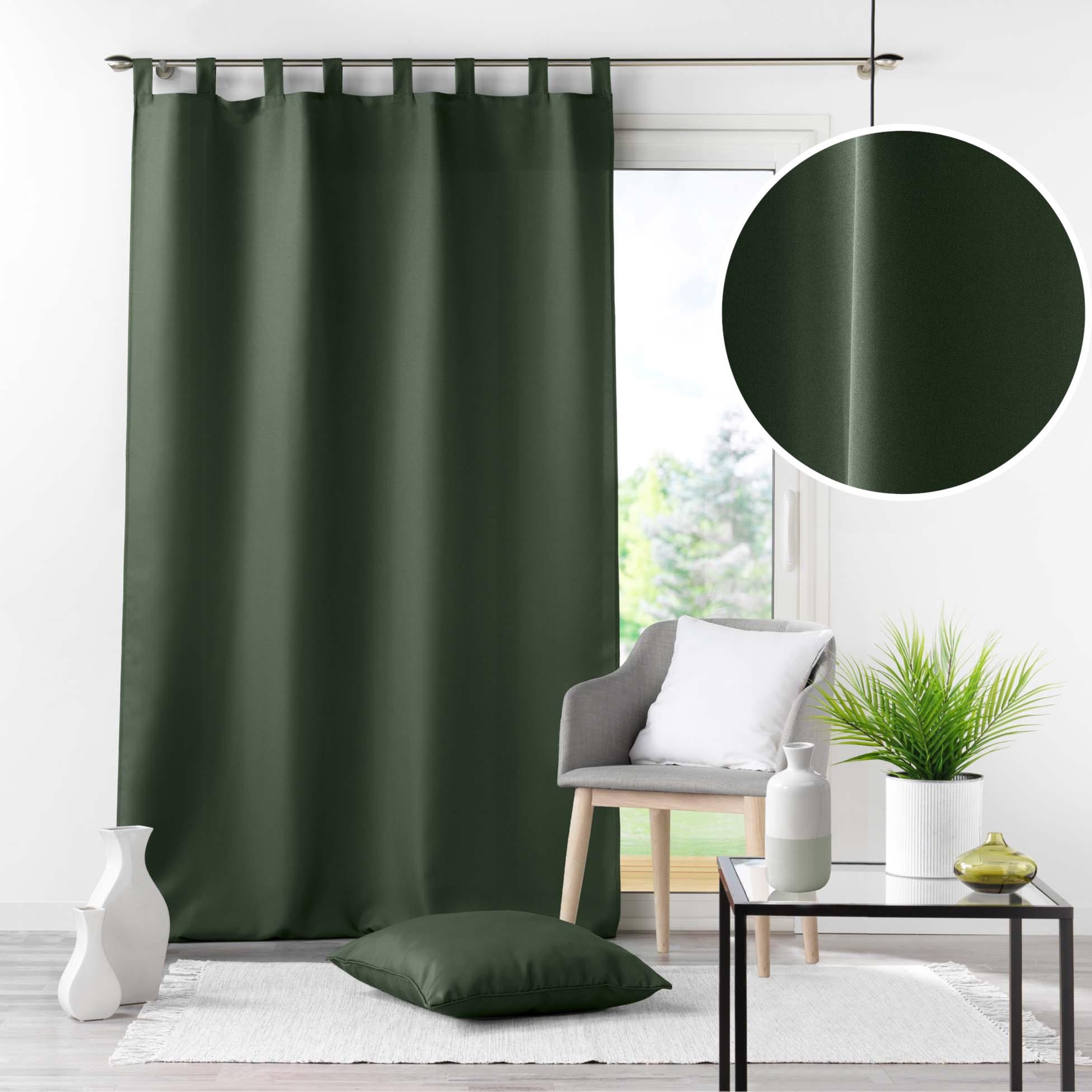 Rideau uni à 8 passants — vue 5