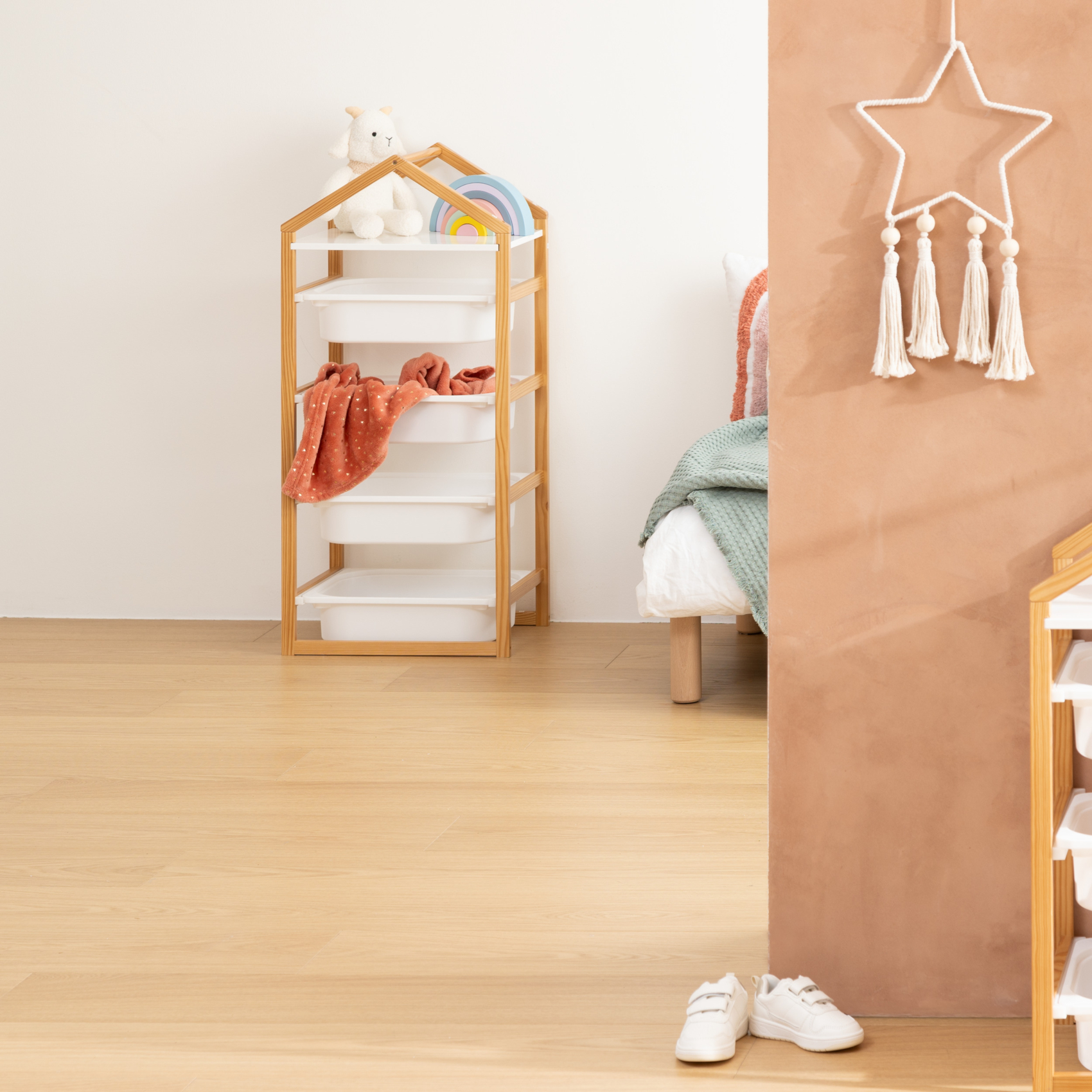 Meuble de rangement enfant avec 4 bacs amovibles — vue 5