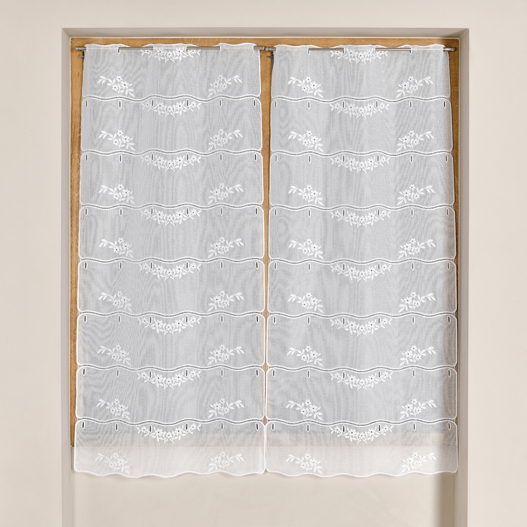 Modulable en maille à motif floral