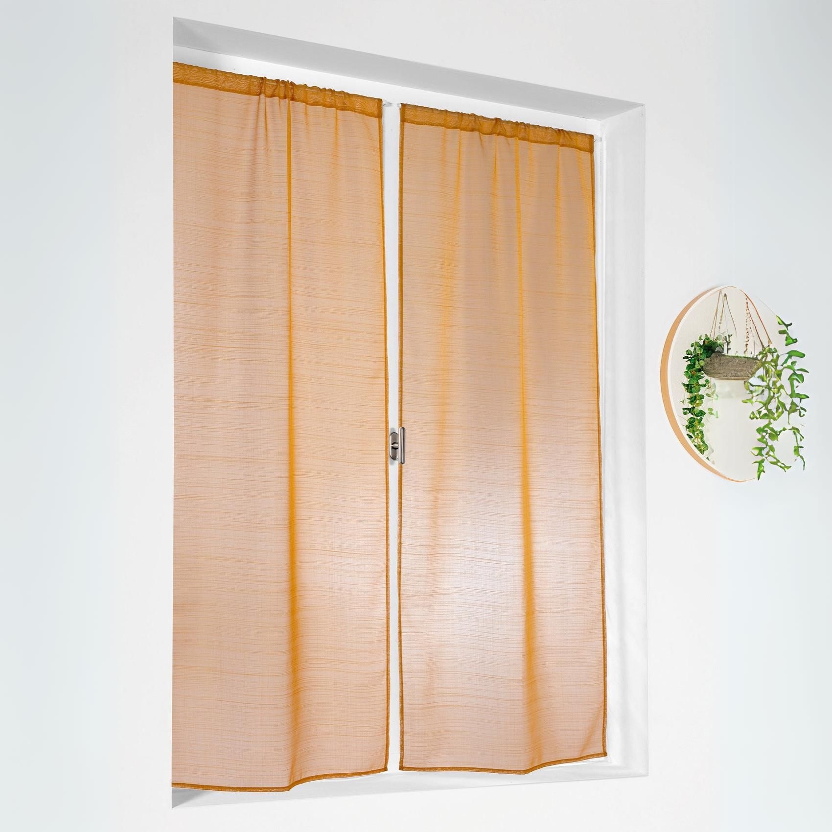 Paire de petits voilages droits en étamine givrée — vue 5