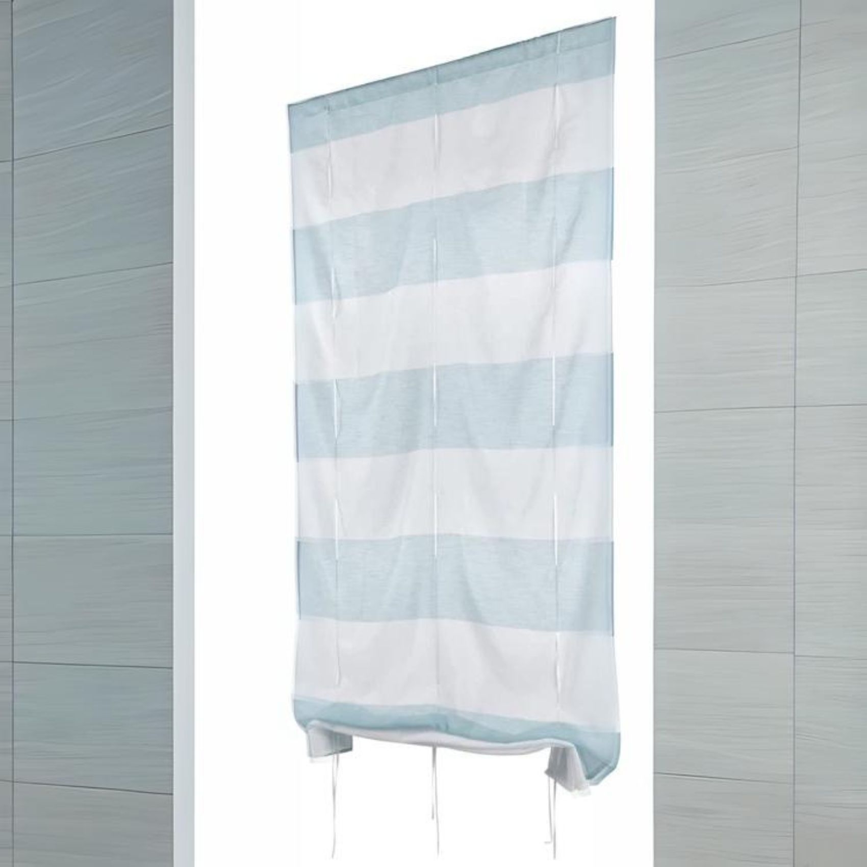 Petit voilage droit à rayures horizontales — vue 5