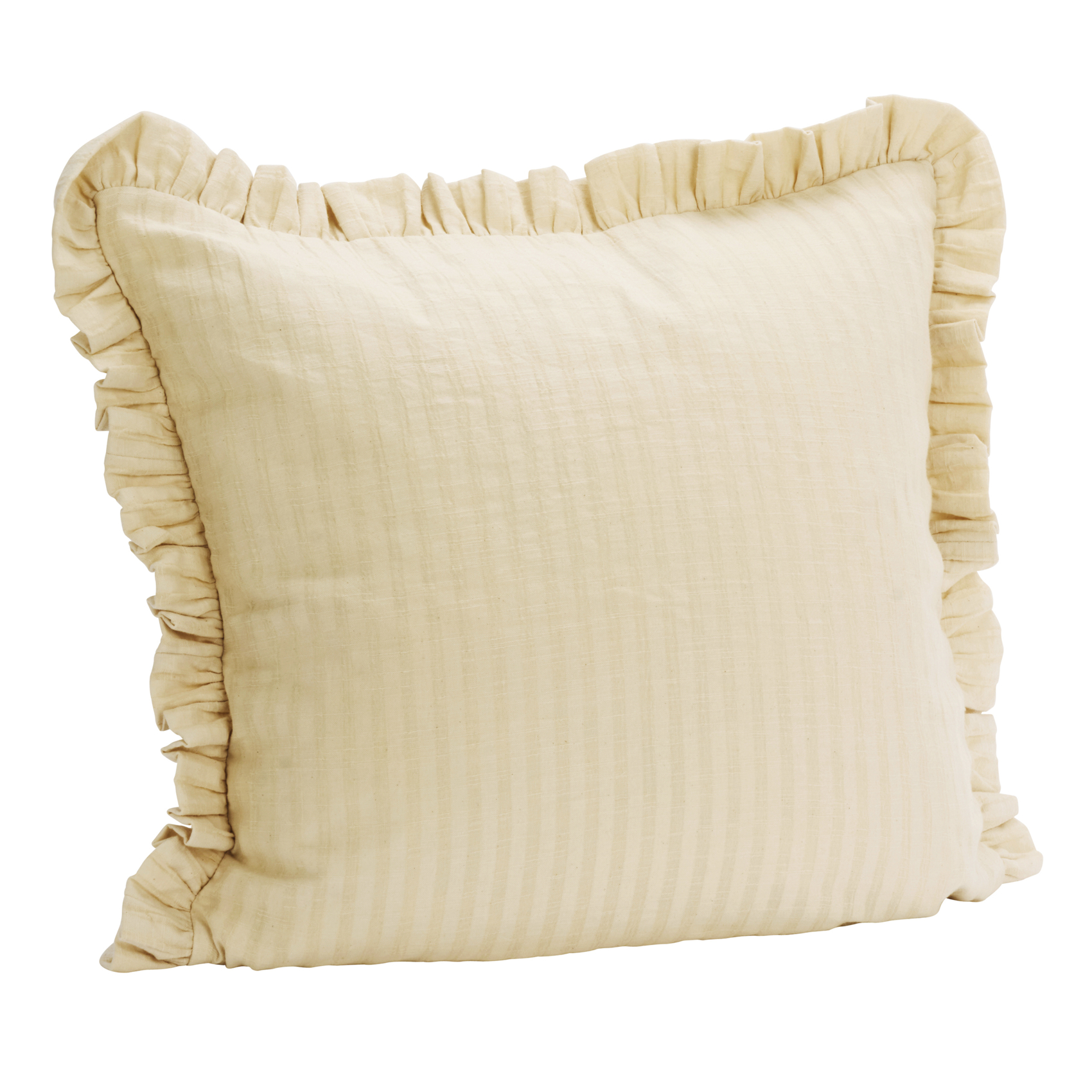 Housse de coussin en coton gaufré avec volant — vue 4