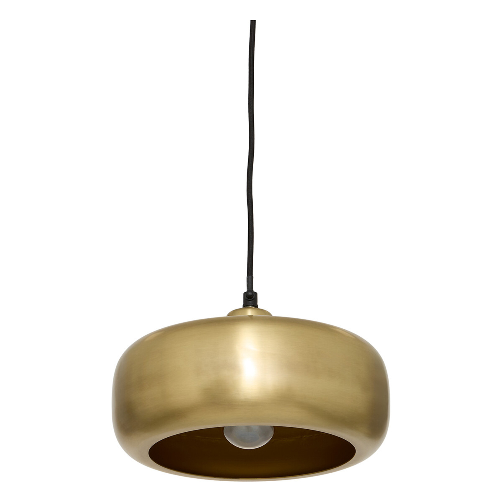 Suspension luminaire en acier à abat-jour arrondi