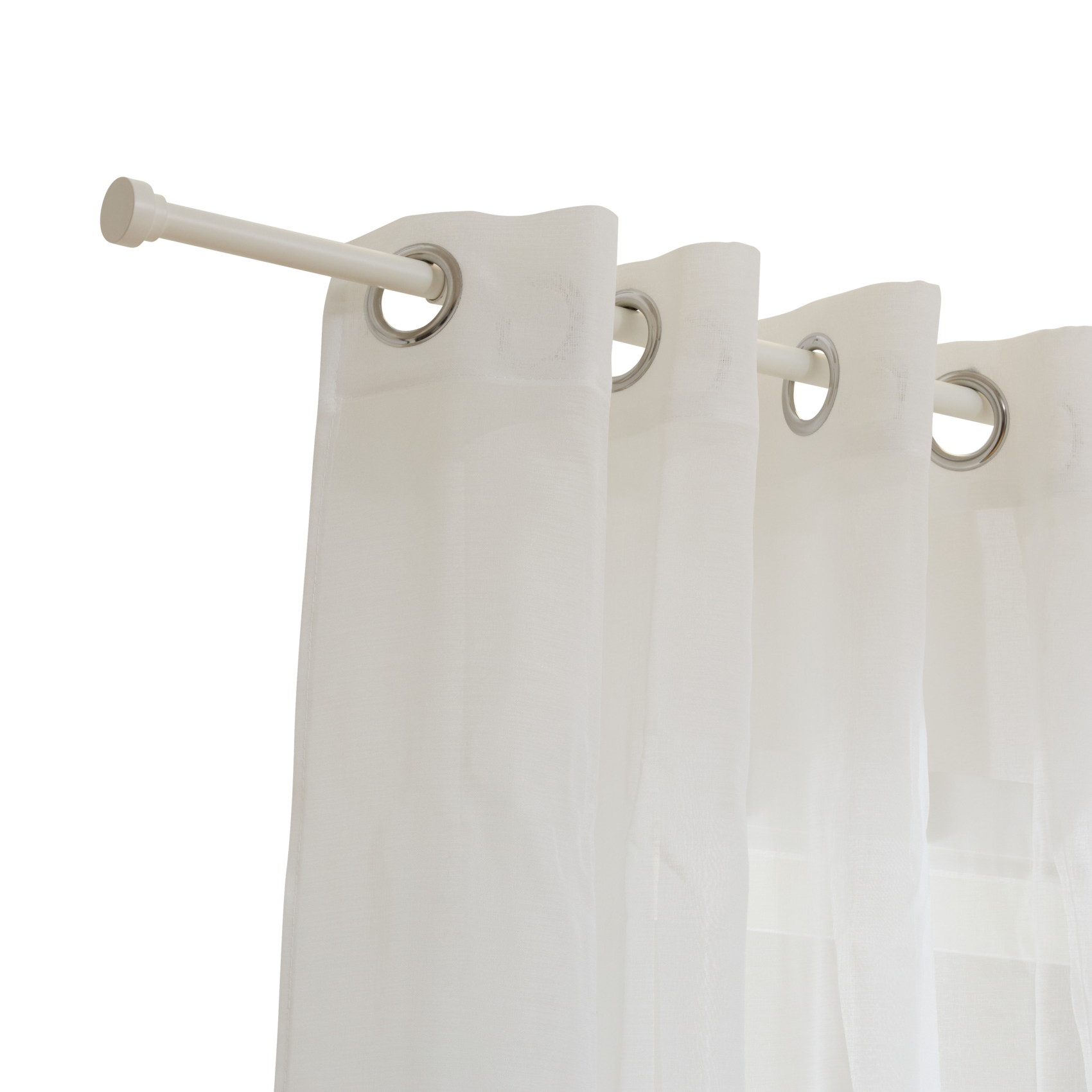 Kit tringle à rideaux extensible avec embout disque en métal — vue 3