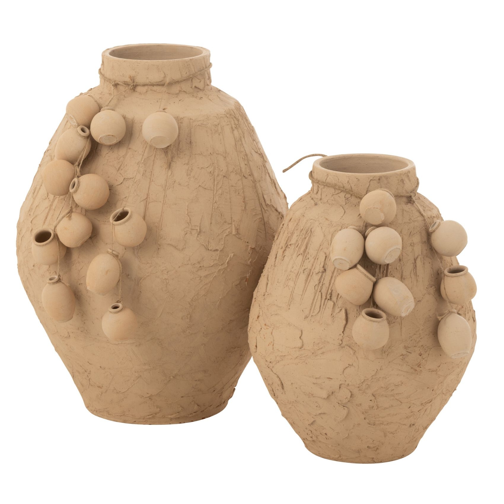 Vase décoratif texturé en papier mâché — vue 3