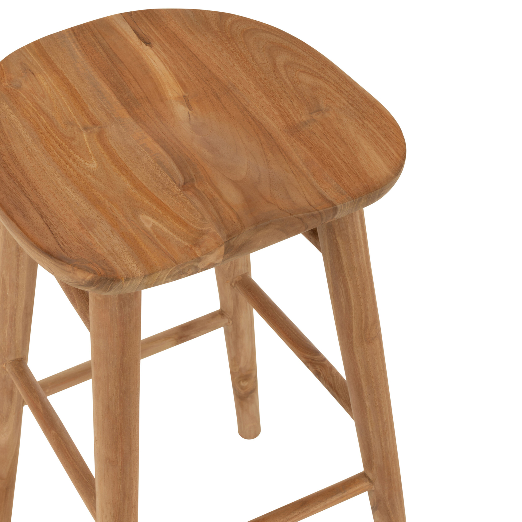 Tabouret de bar en teck design — vue 5