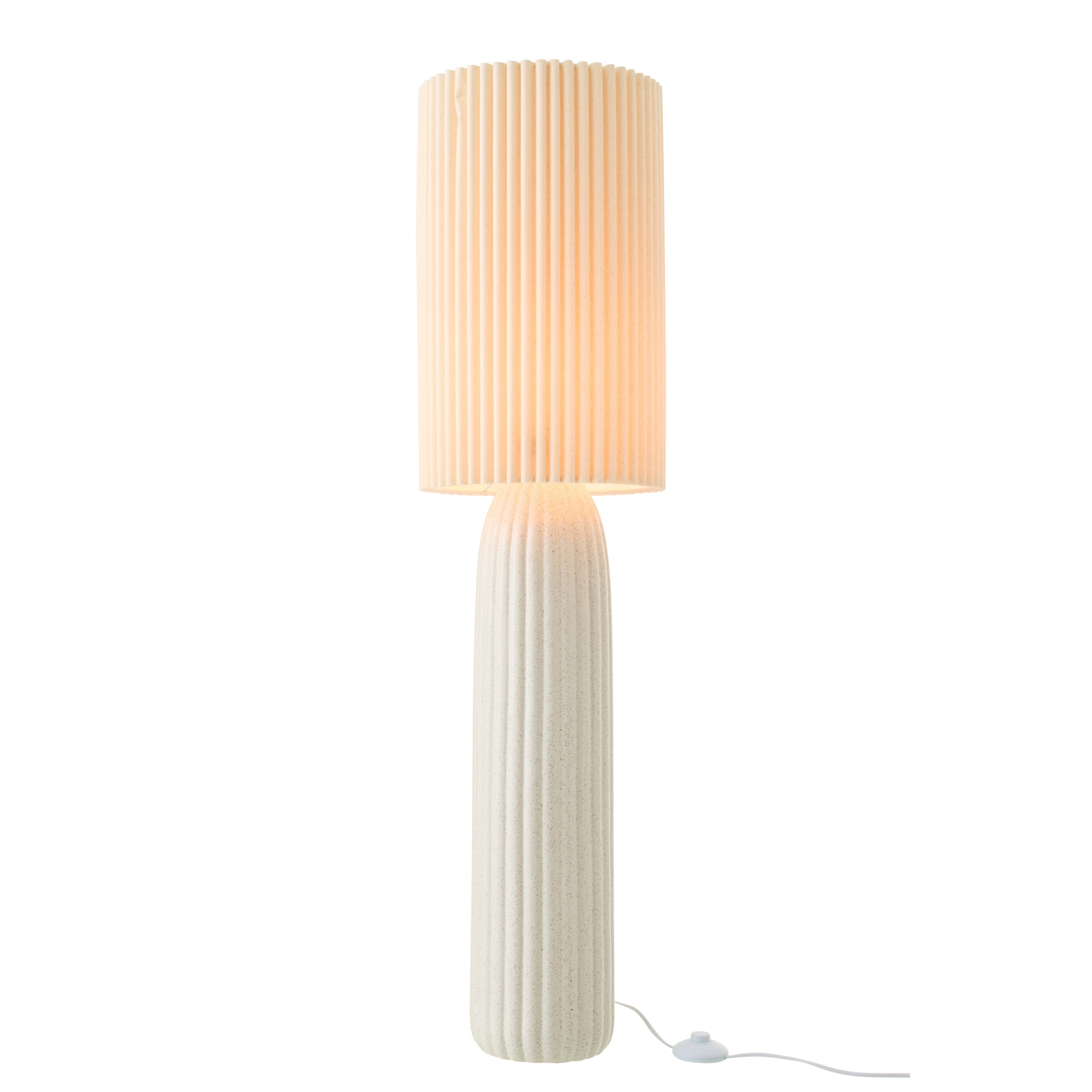 Lampadaire en poterie avec abat-jour plissé — vue 4