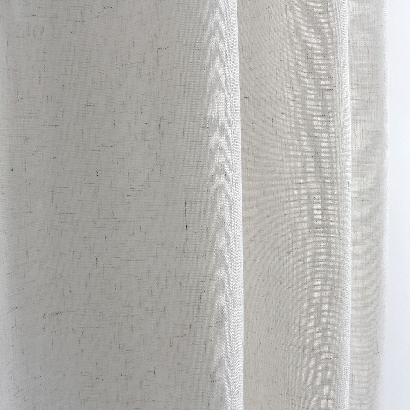 Rideau à oeillets naturel effet lin — vue 4