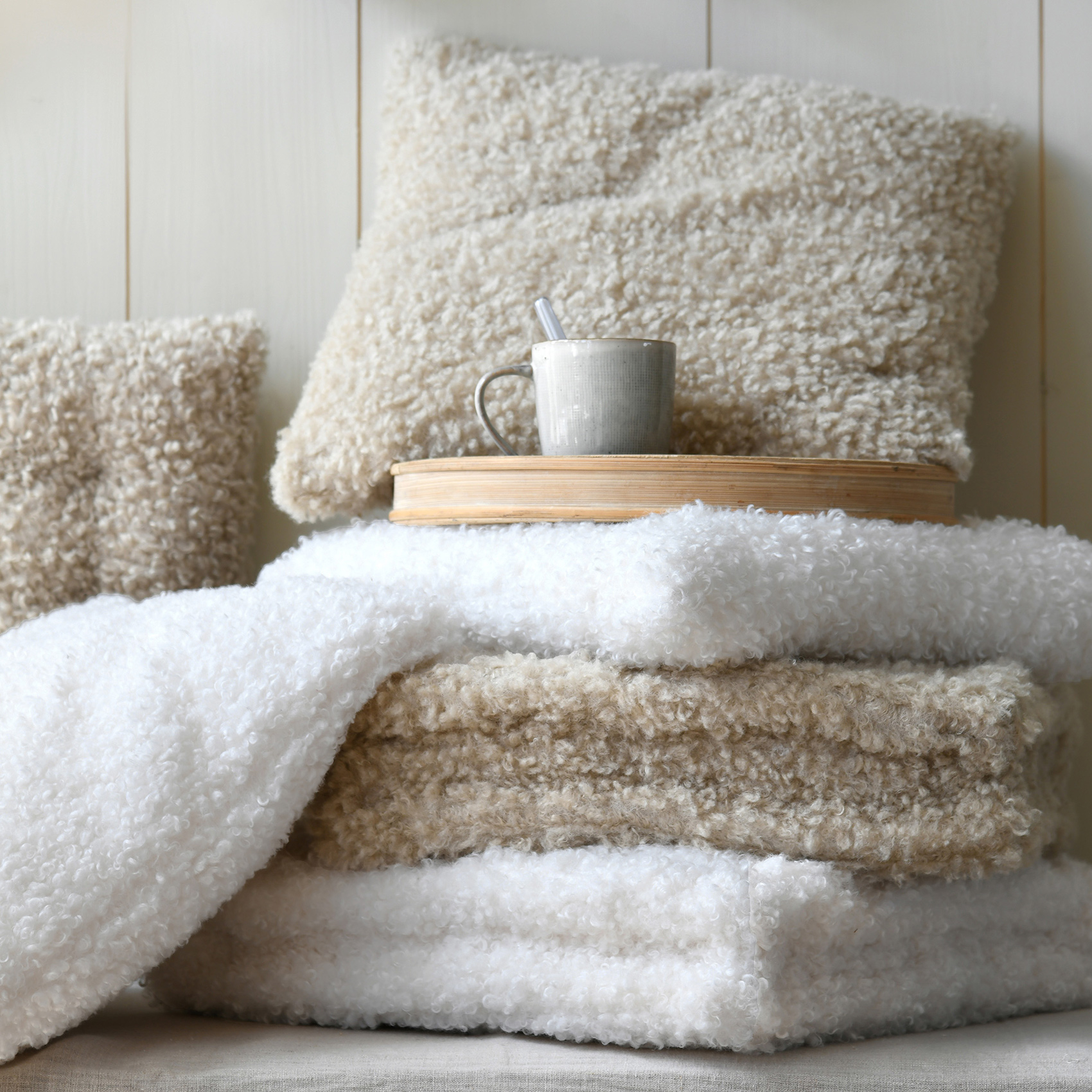 Coussin de chaise carré bouclette — vue 3