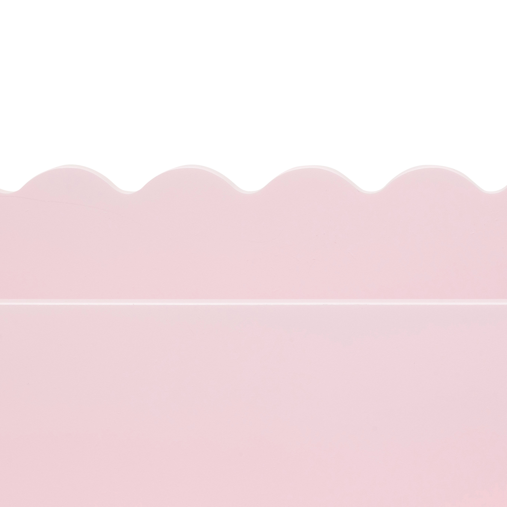 Bibliothèque enfant en bois rose avec étagères — vue 3