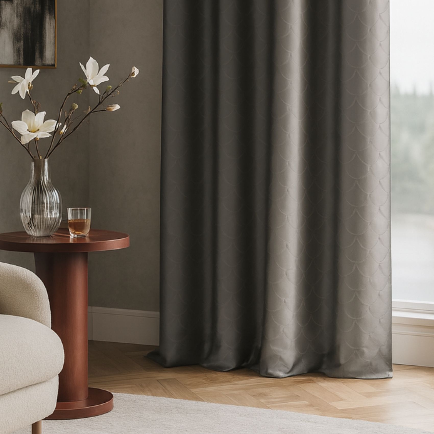 Rideau effet soie motif écaille — vue 4