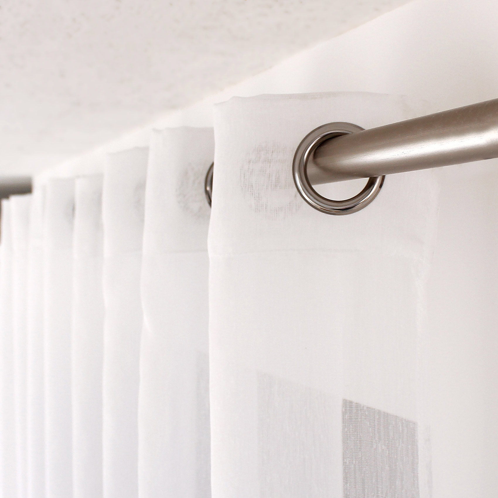 Voilage uni en polyester sablé — vue 3