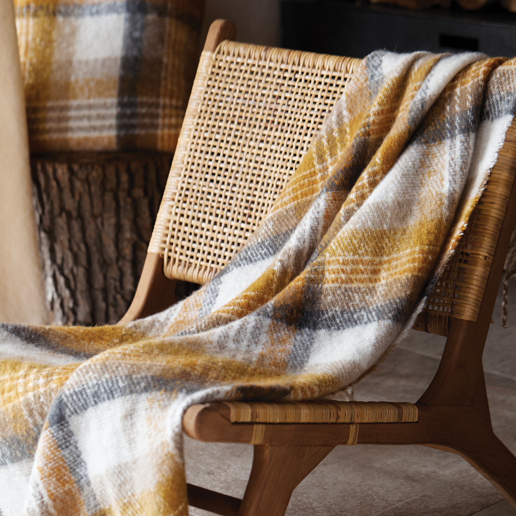 Plaid tartan Ecossais effet mohair — vue 6