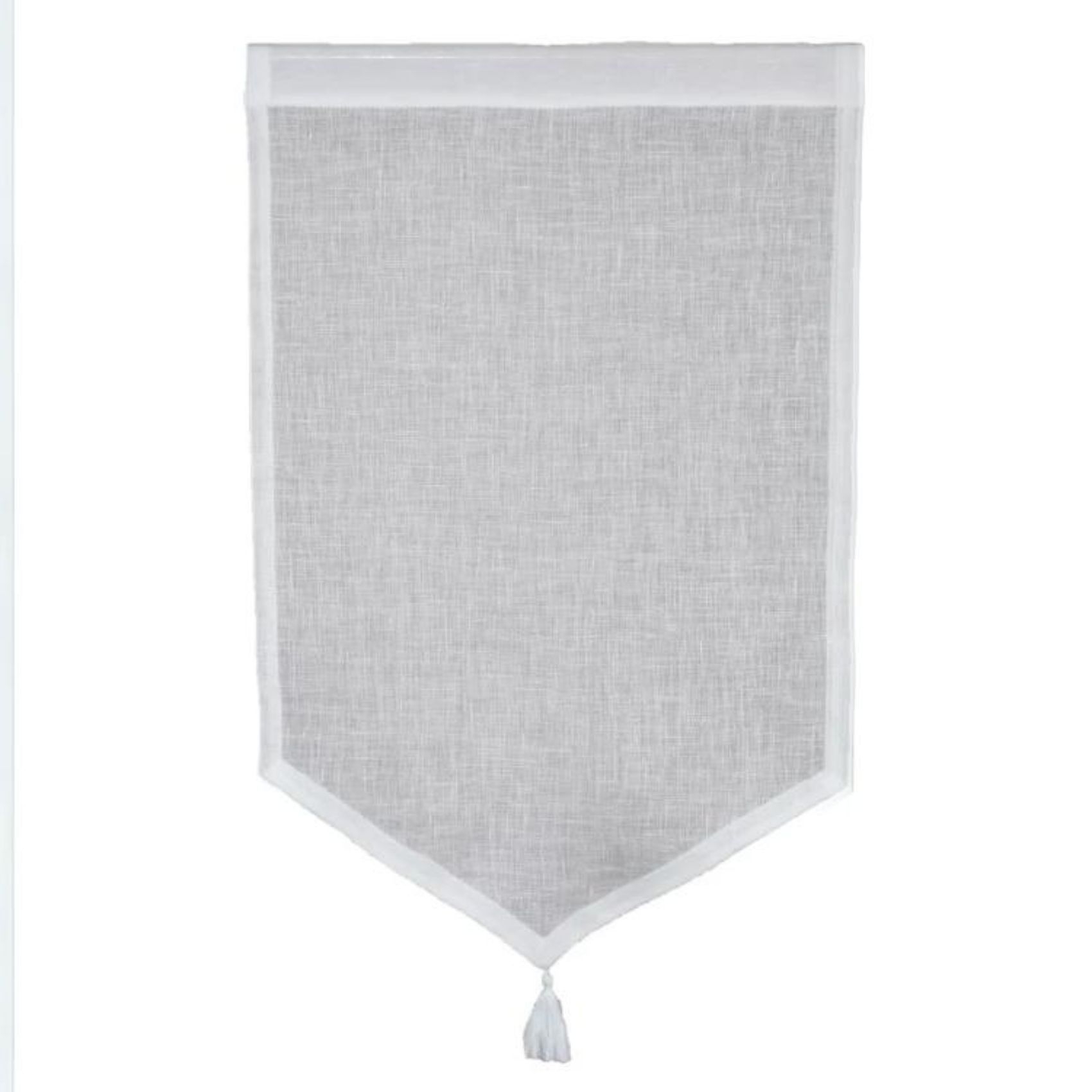 Paire de petits voilages en 100% lin avec pointe et pompon — vue 5