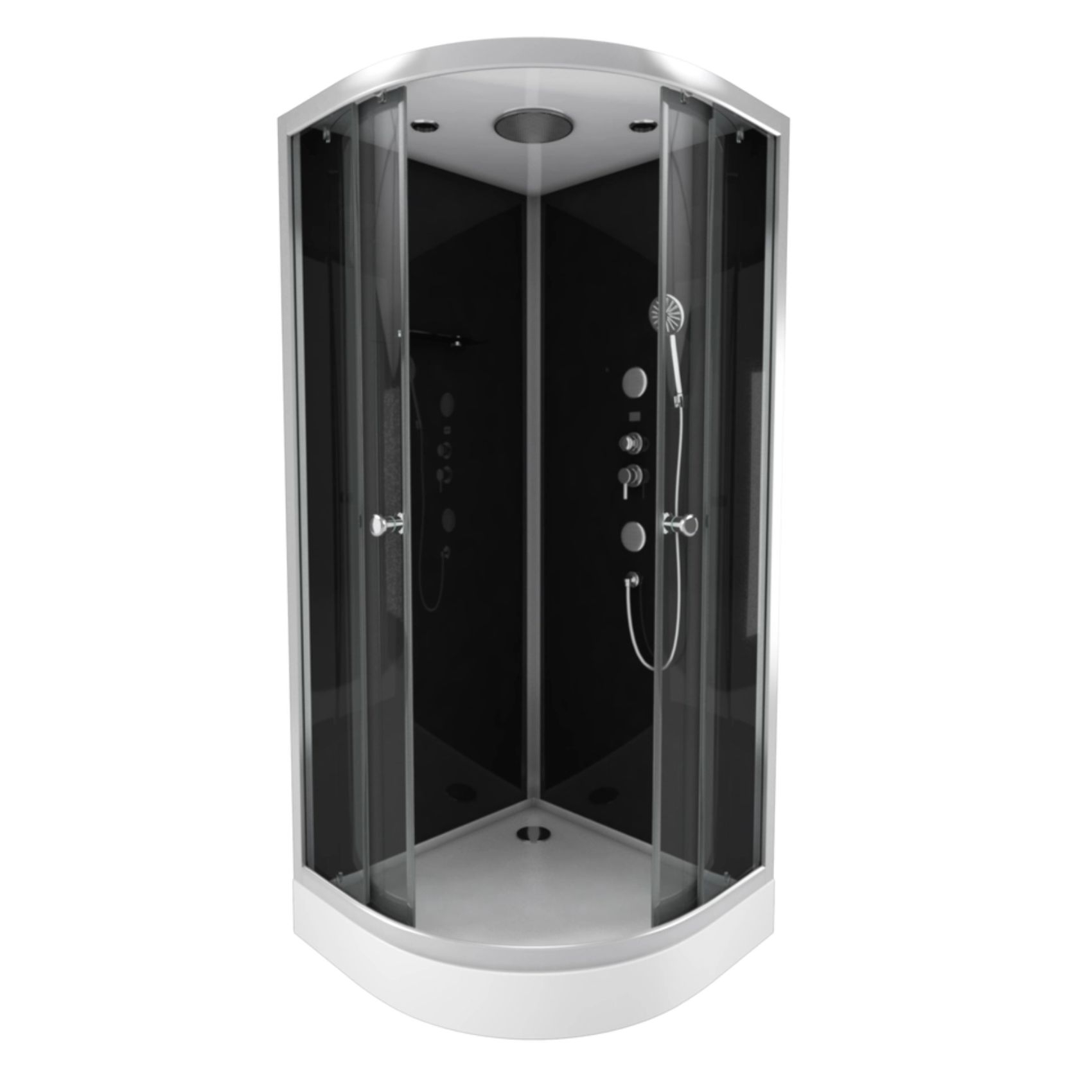 Cabine de douche arrondie