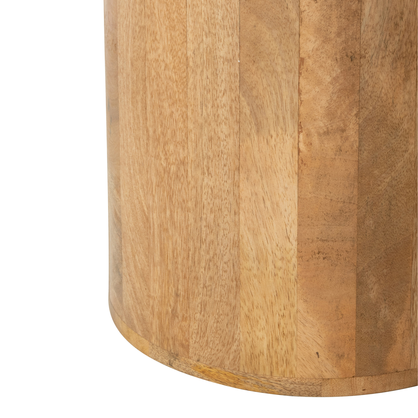 Lot de 2 tables basses rondes bois effet marbre — vue 4