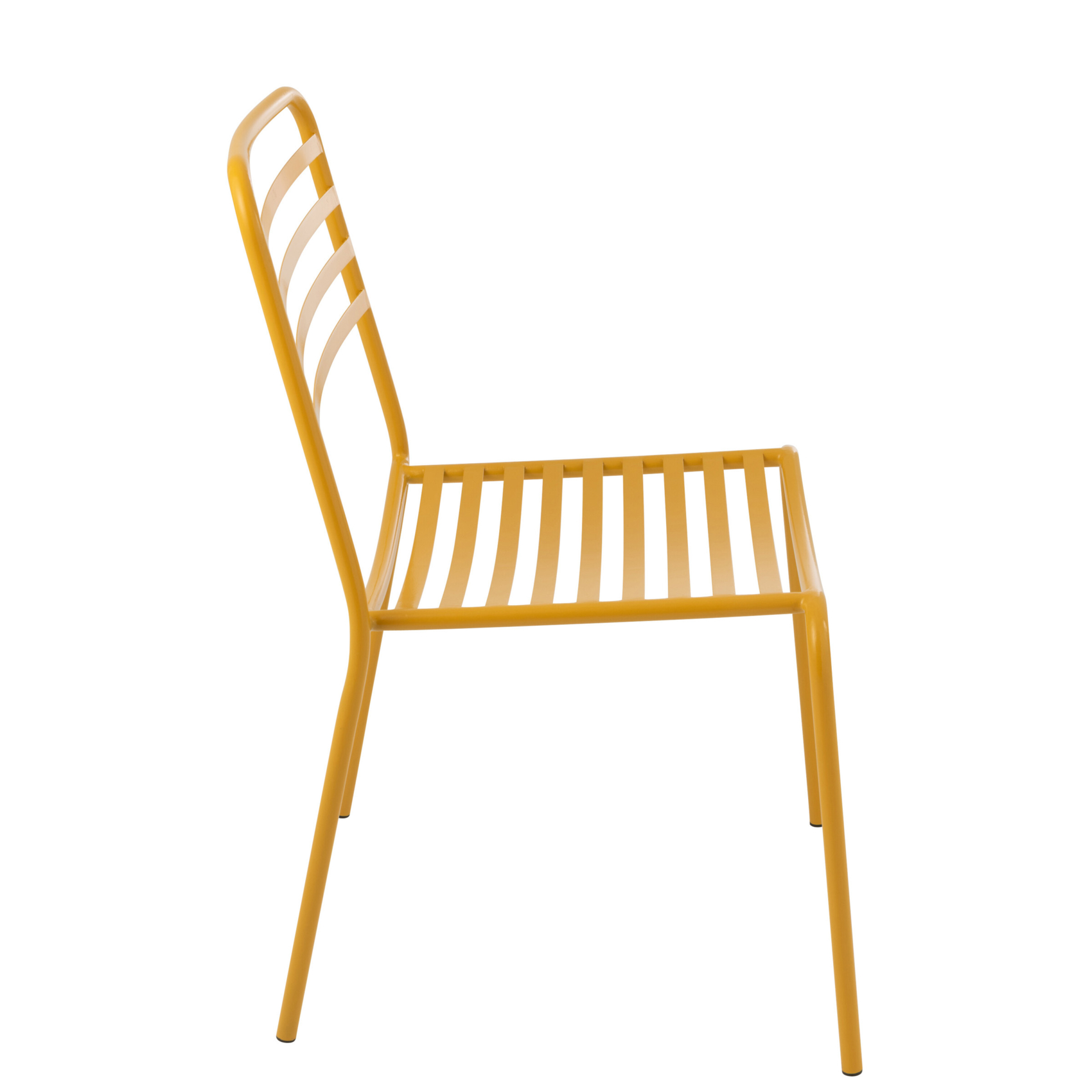 Chaise de jardin en métal avec dossier à lattes — vue 3