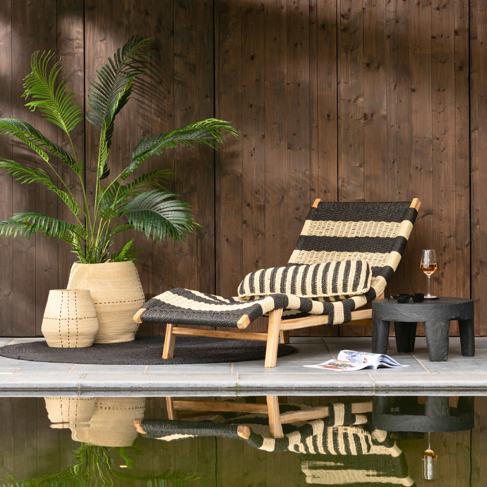 Set de 2 tables basses rondes en bois de teck — vue 5