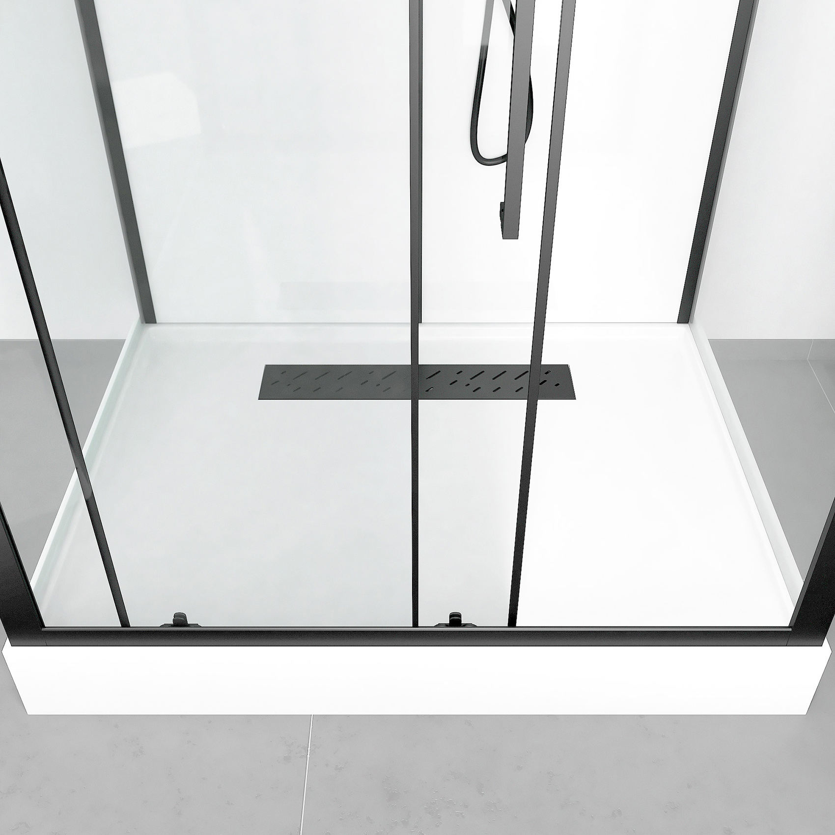 Cabine de douche rectangulaire design style industrielle — vue 4