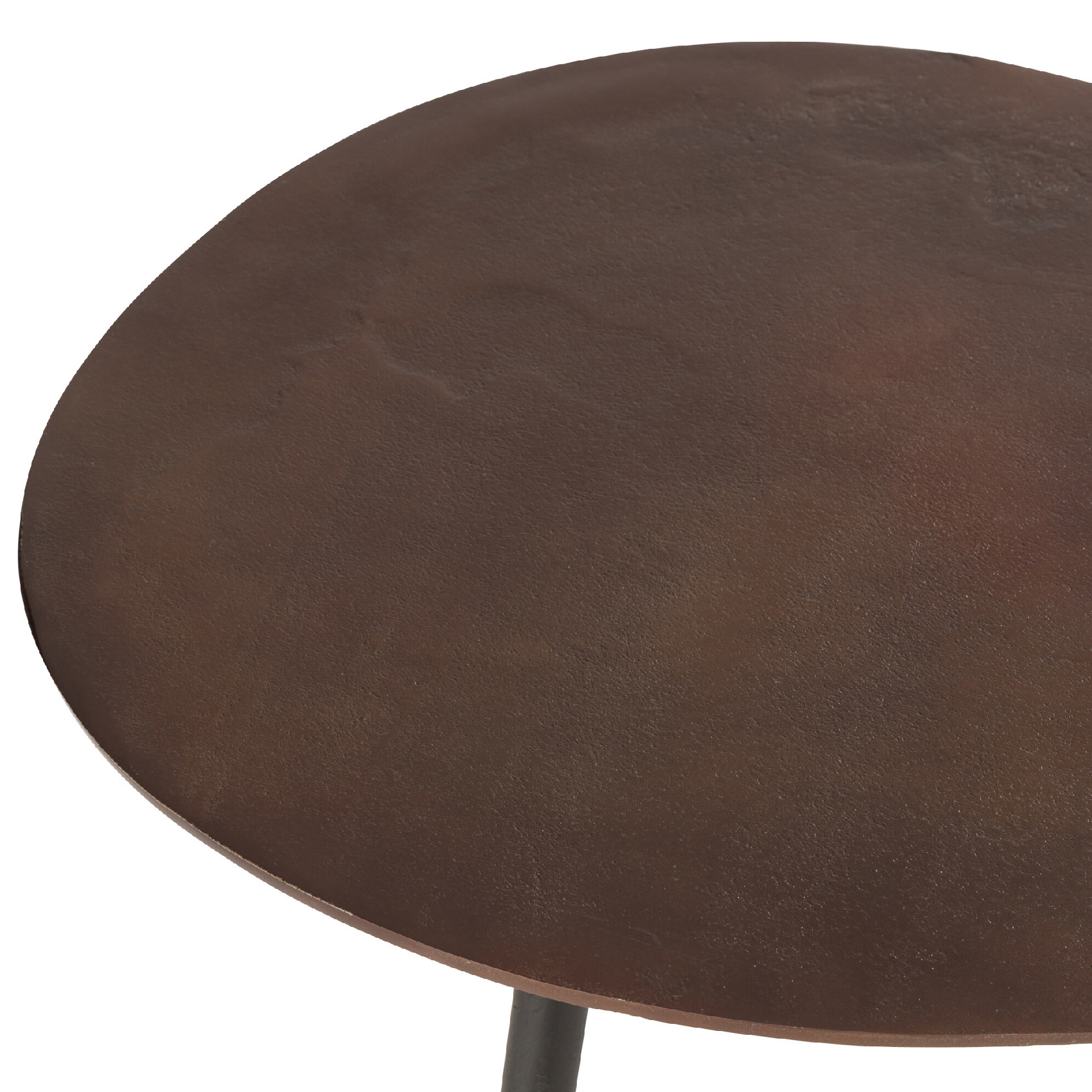Table basse goutte en aluminium et fer — vue 3