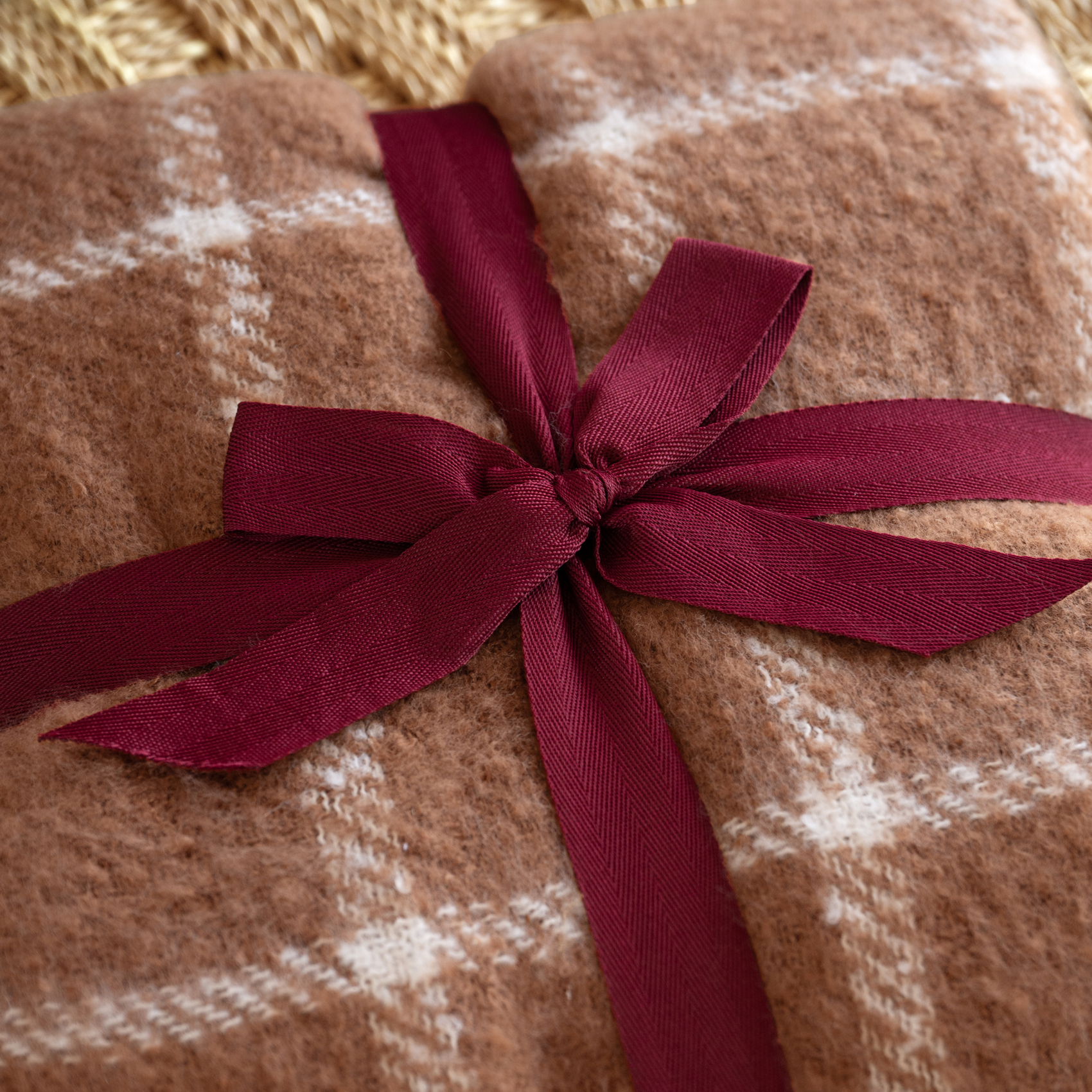 Plaid à carreaux aspect mohair avec franges — vue 3