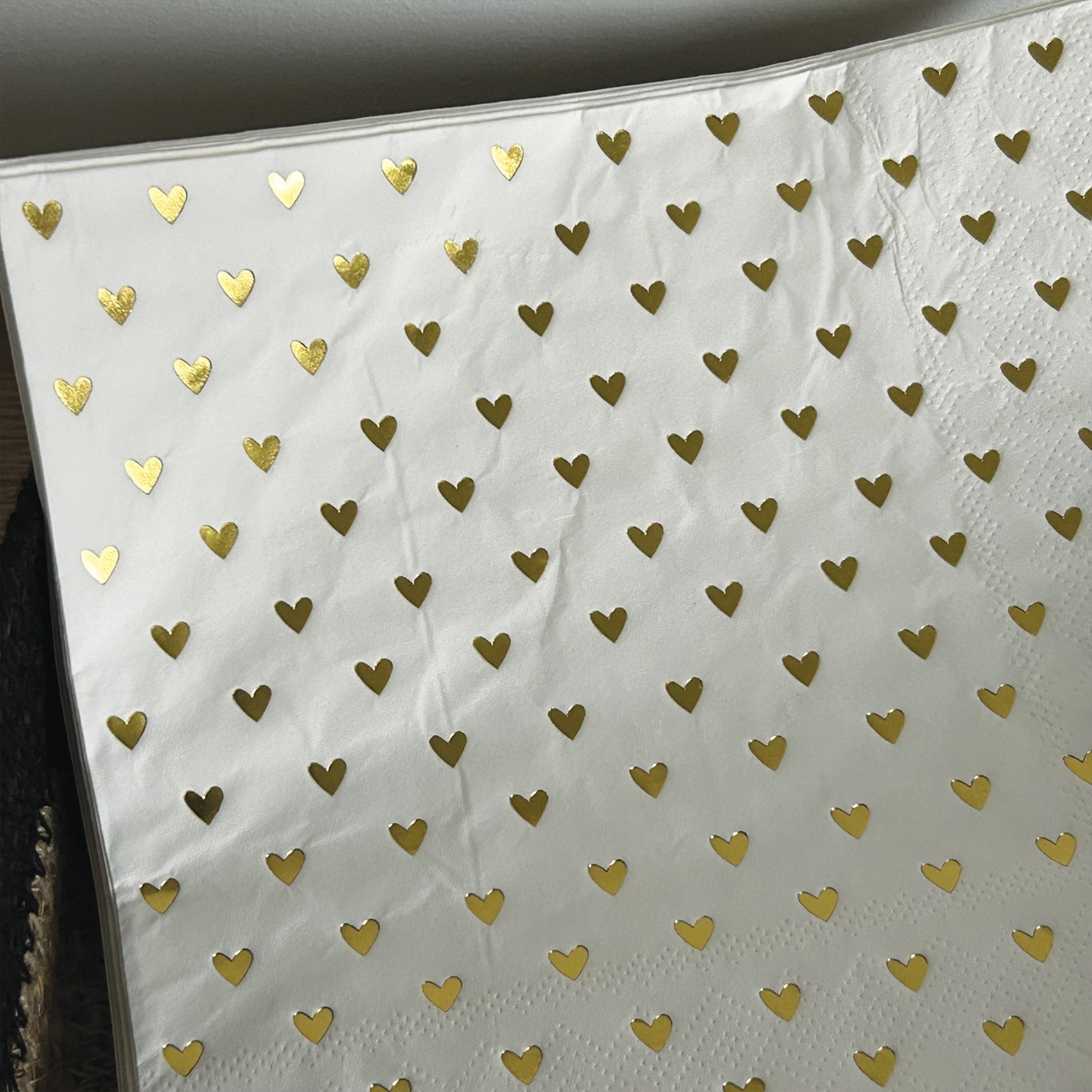 Lot de 20 serviettes en papier coeurs — vue 4