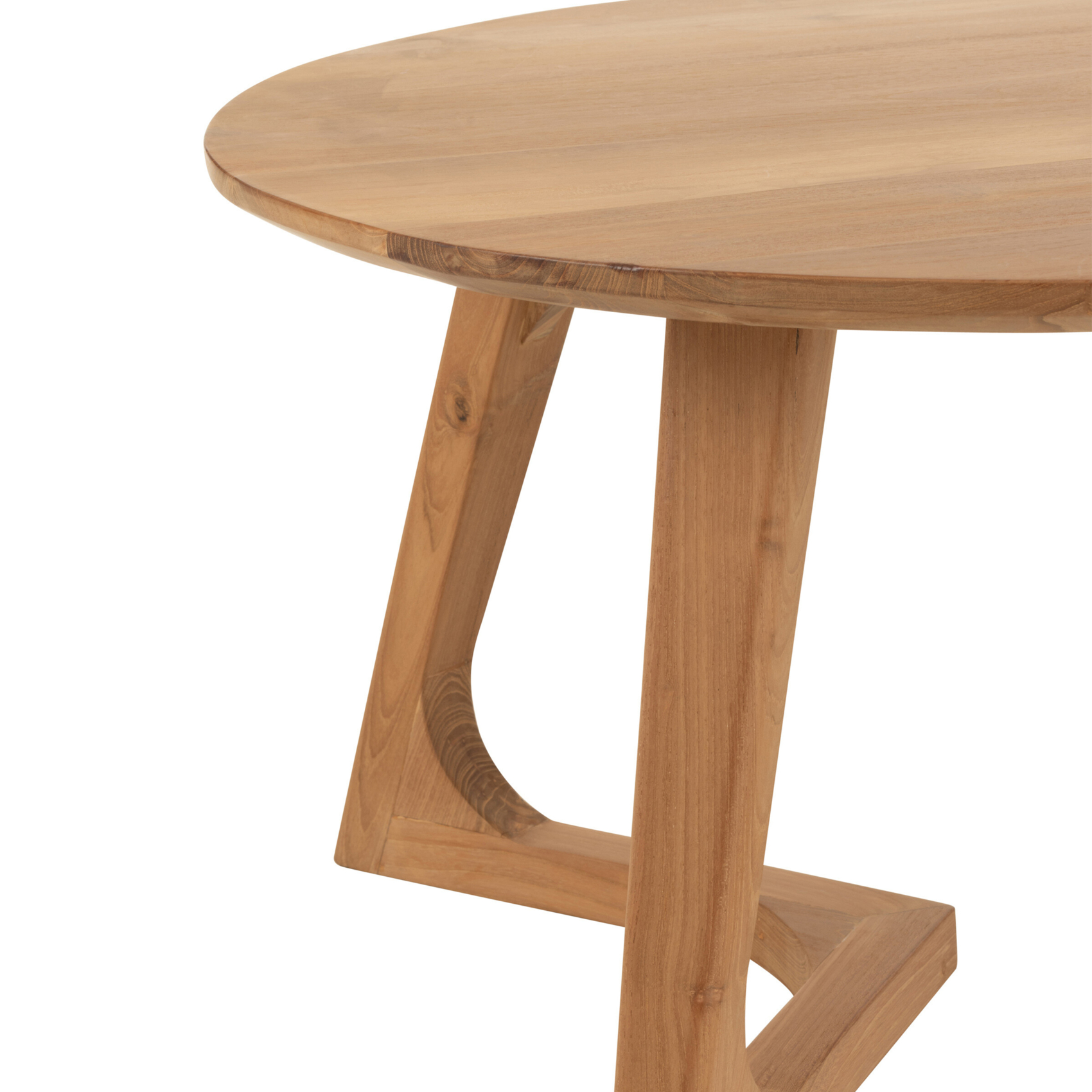 Table basse ronde bois de teck — vue 4