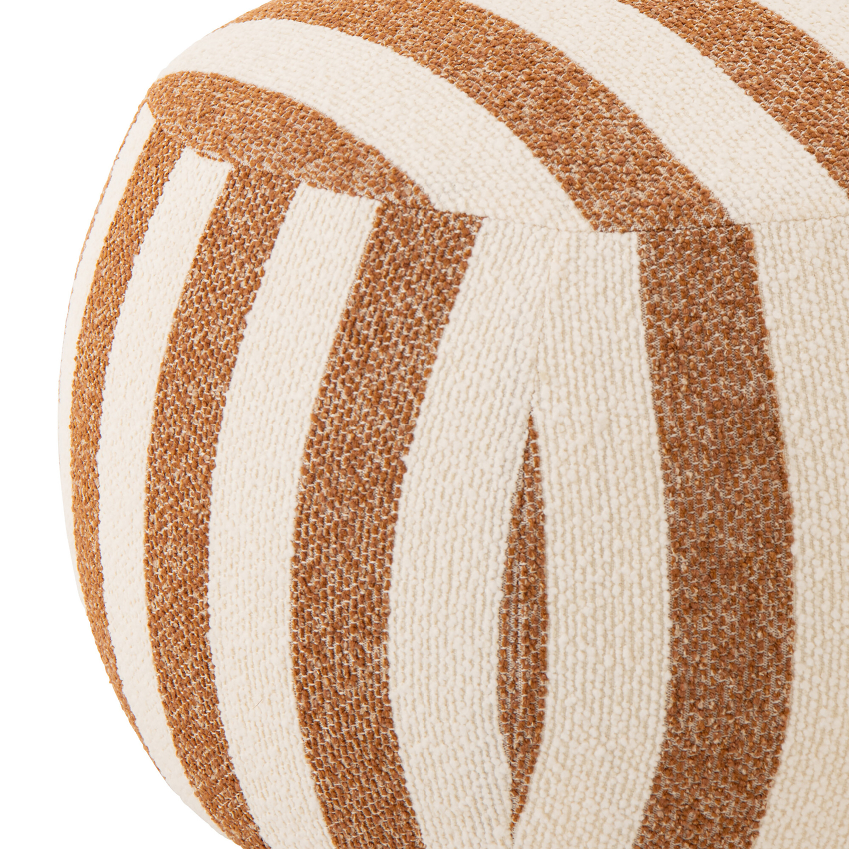 Pouf rond en tissu rayé — vue 3