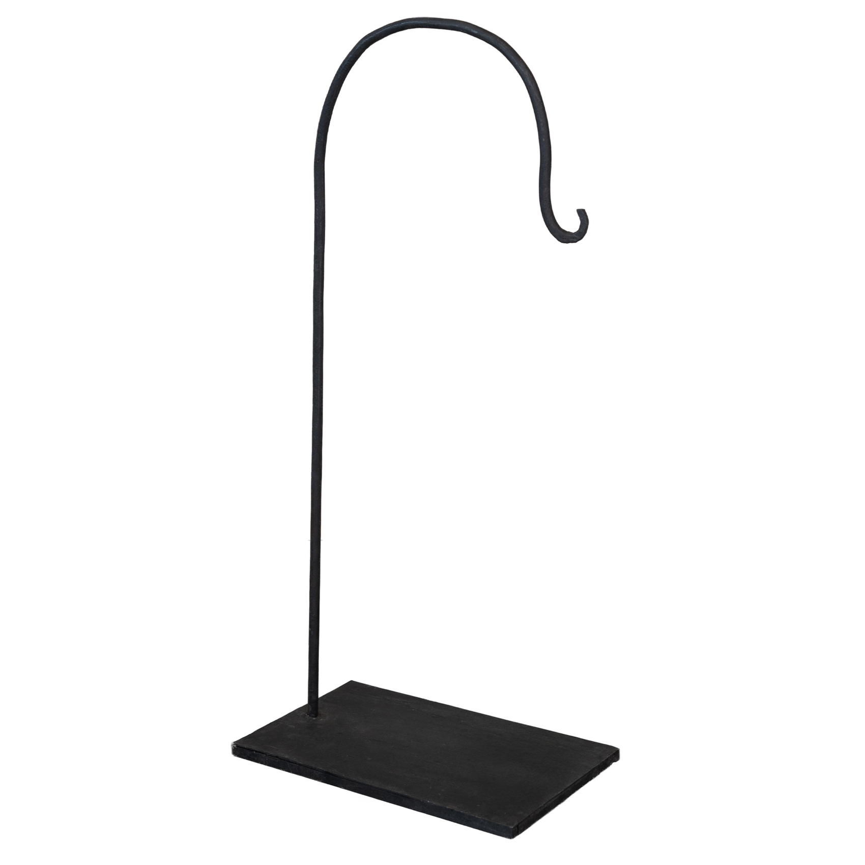 Support de lampe métal brut arrondi