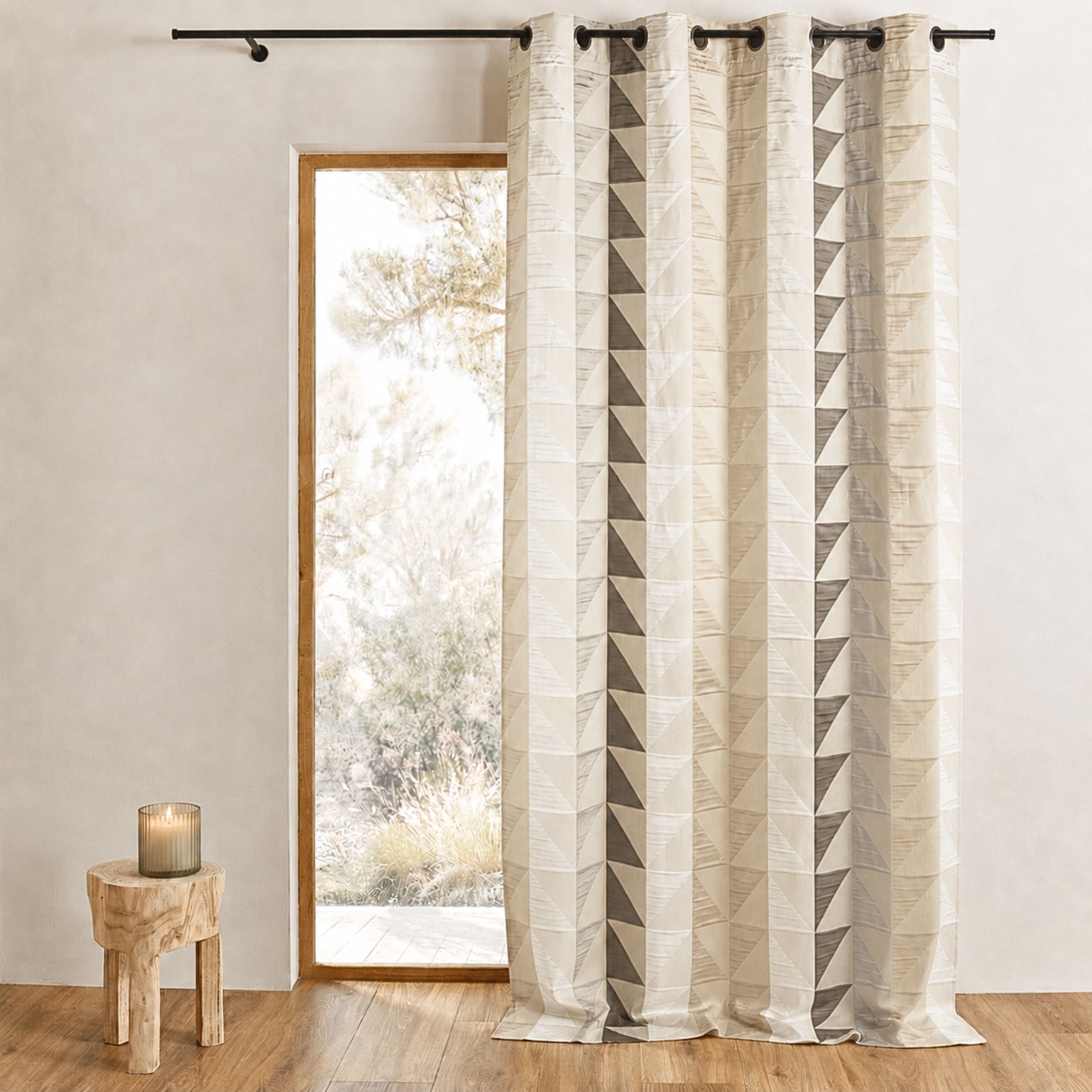 Rideau en jacquard imprimés triangulaires — vue 5