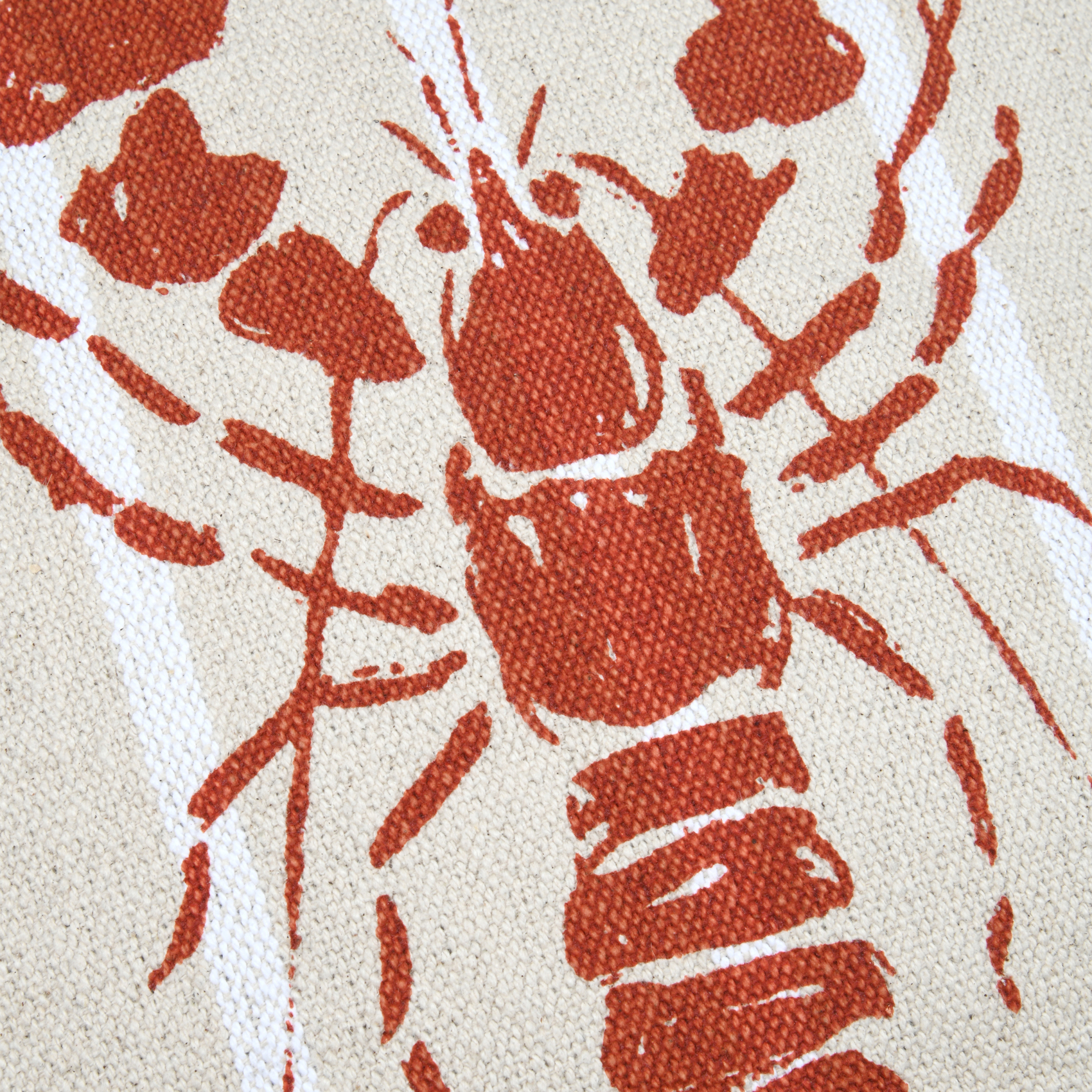 Coussin coton motif homard — vue 3