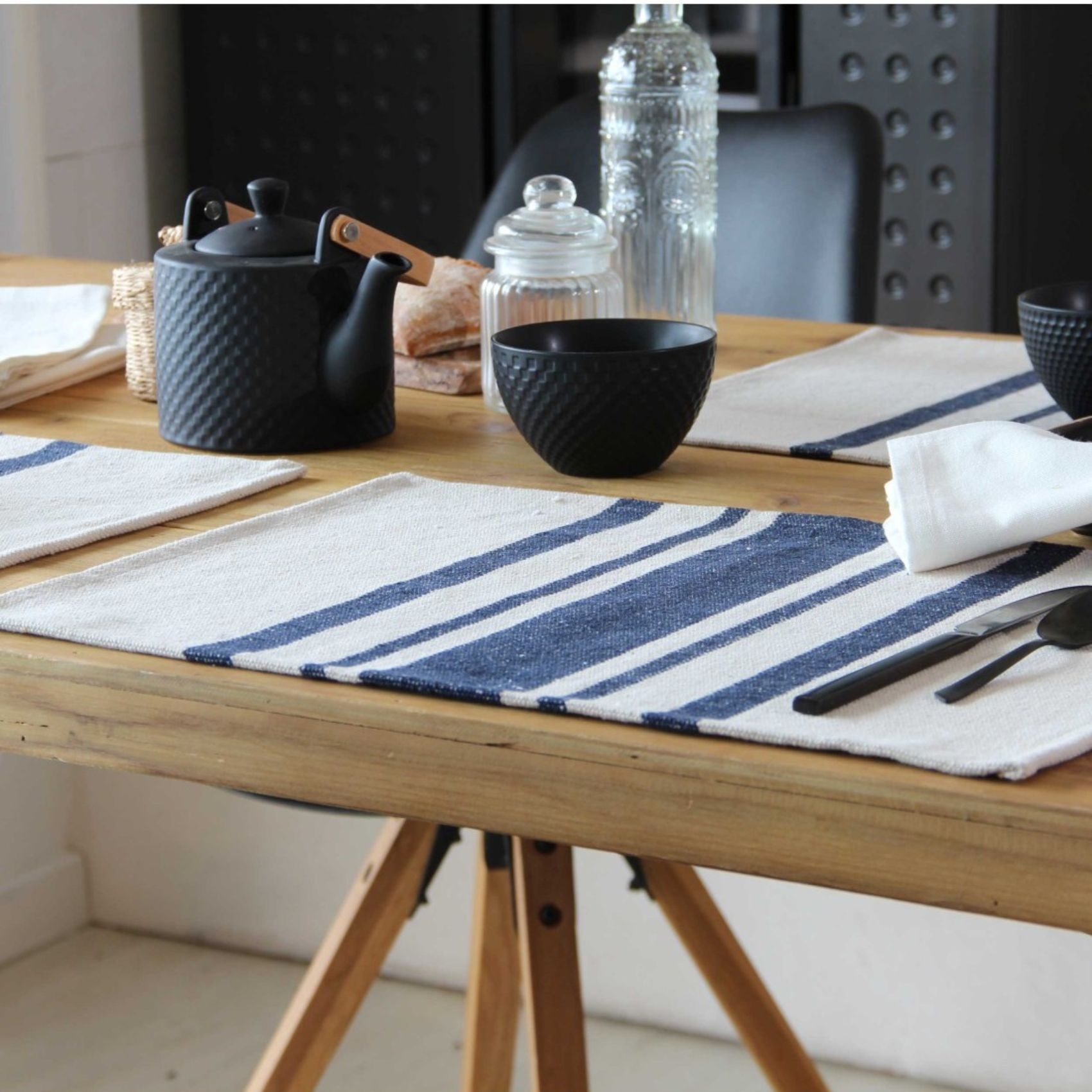 Lot de 4 Sets de table coton épais Rustique — vue 6