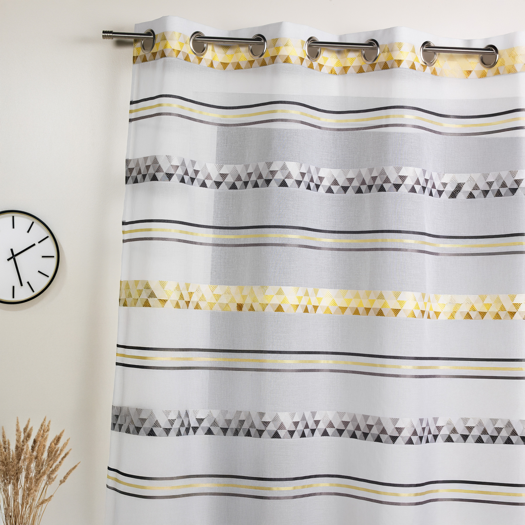 Voilage Jacquard en étamine géométrique — vue 6