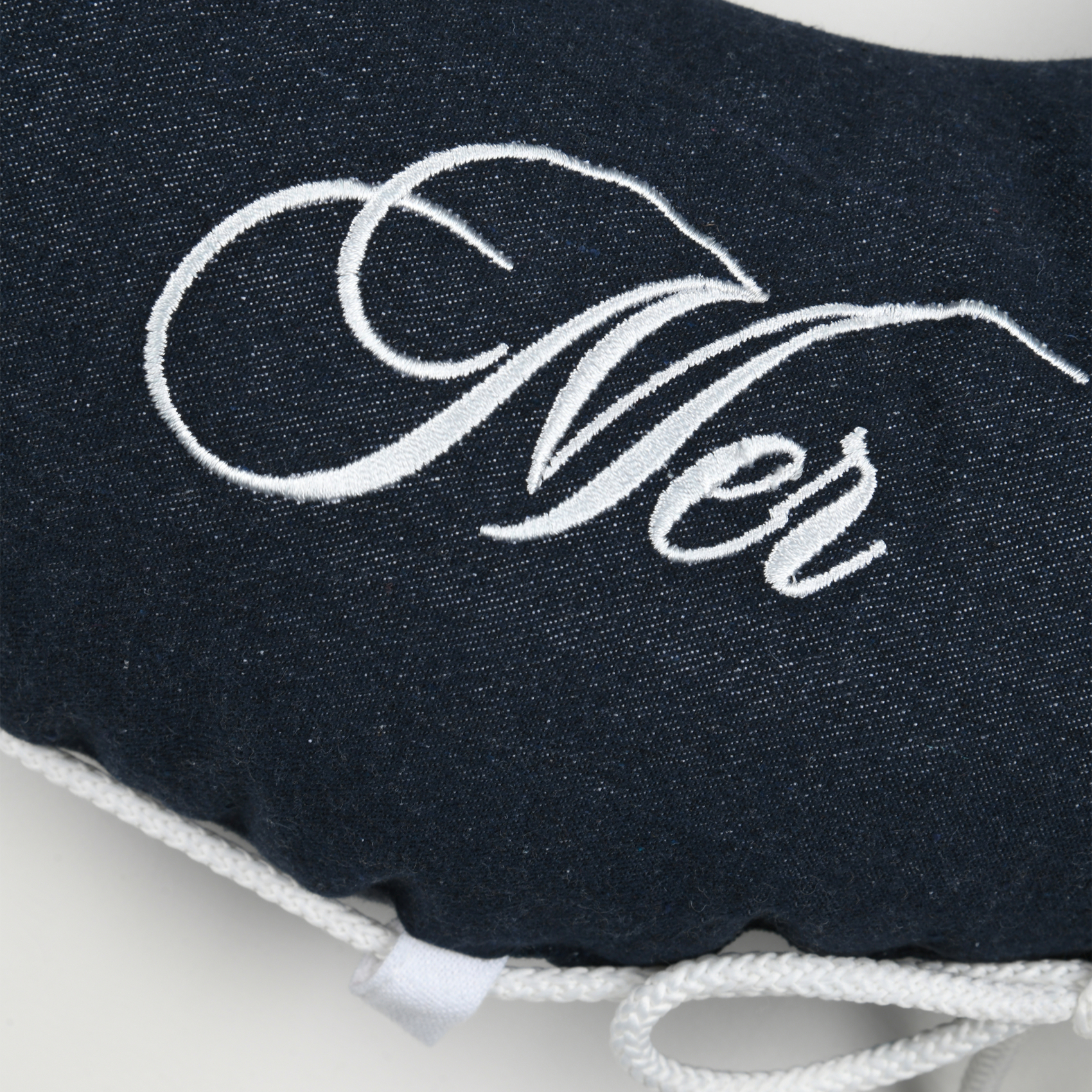 Coussin bouée polycoton décoratif esprit bord de mer — vue 3