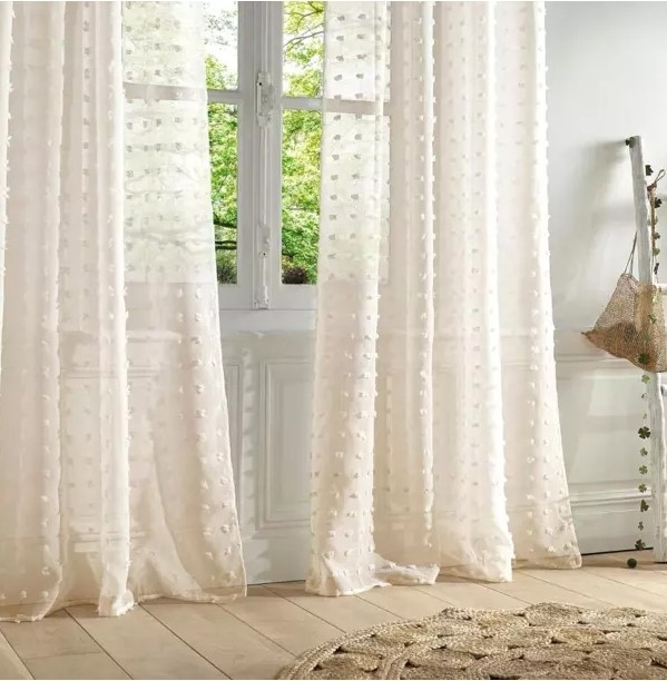 Voilage enfant petits pompons — vue 3