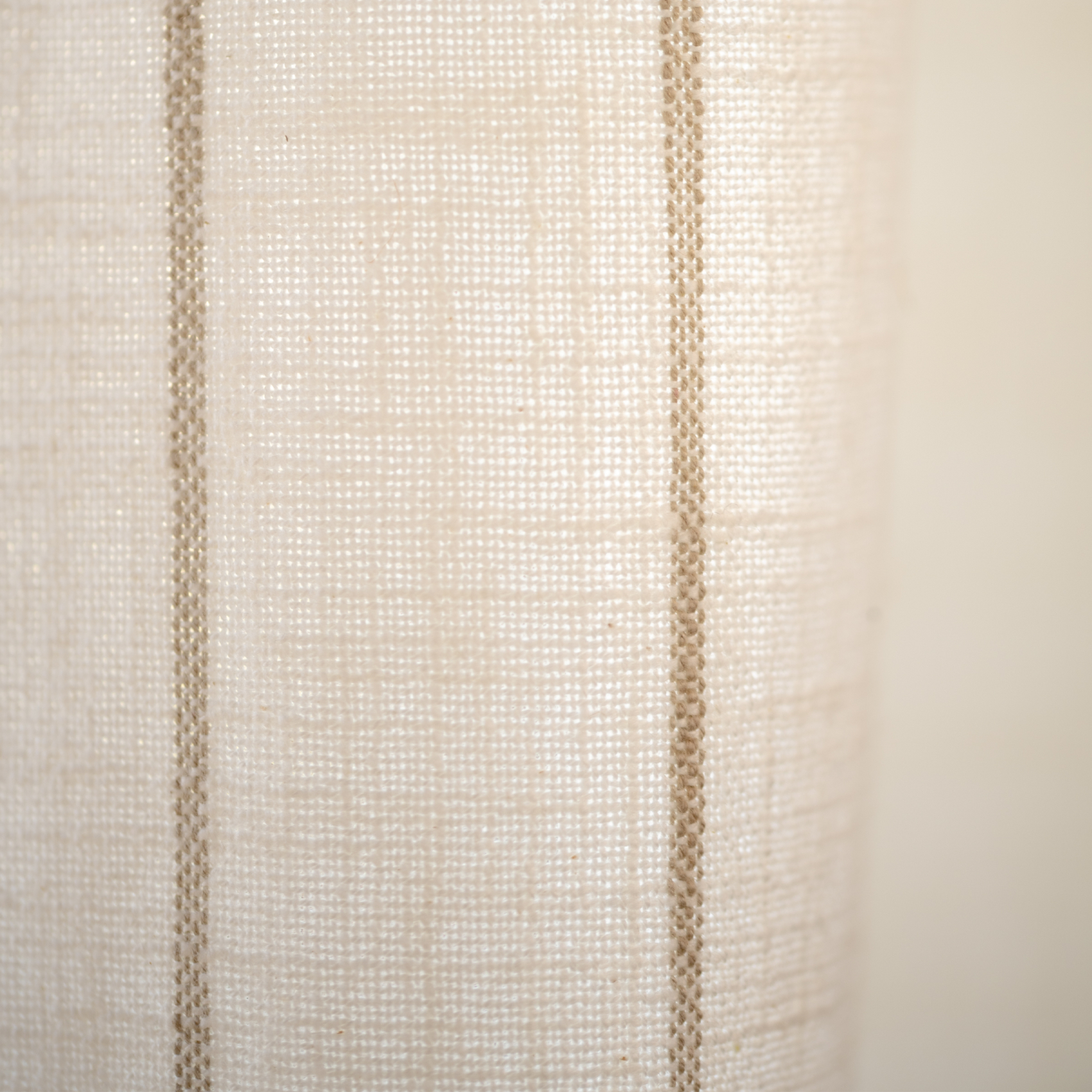 Rideau 100% coton à rayures beige LOURMARIN — vue 5
