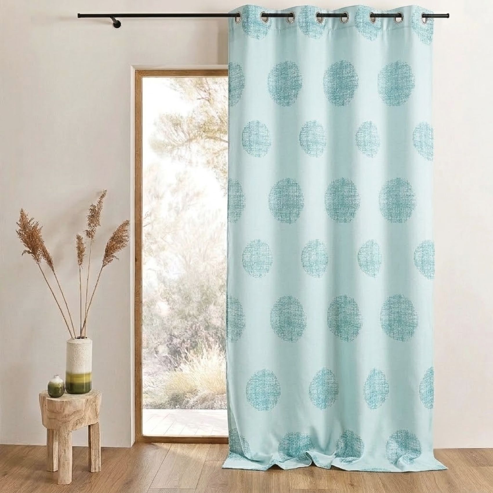 Rideau jacquard imprimé rond chiné — vue 5