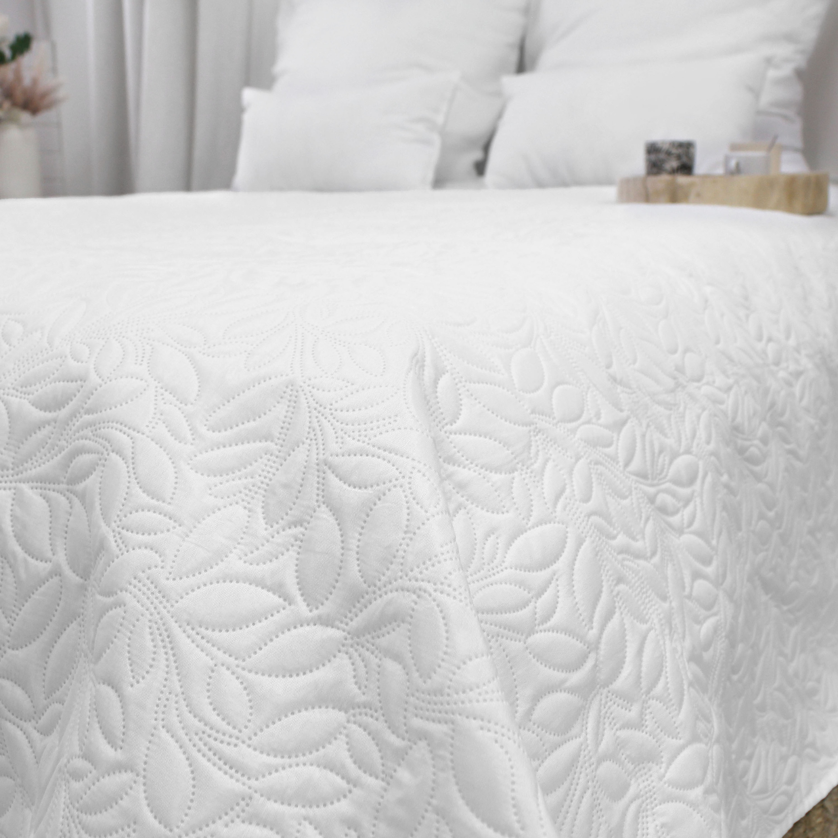 Couvre-lit microfibre à motif floral — vue 3