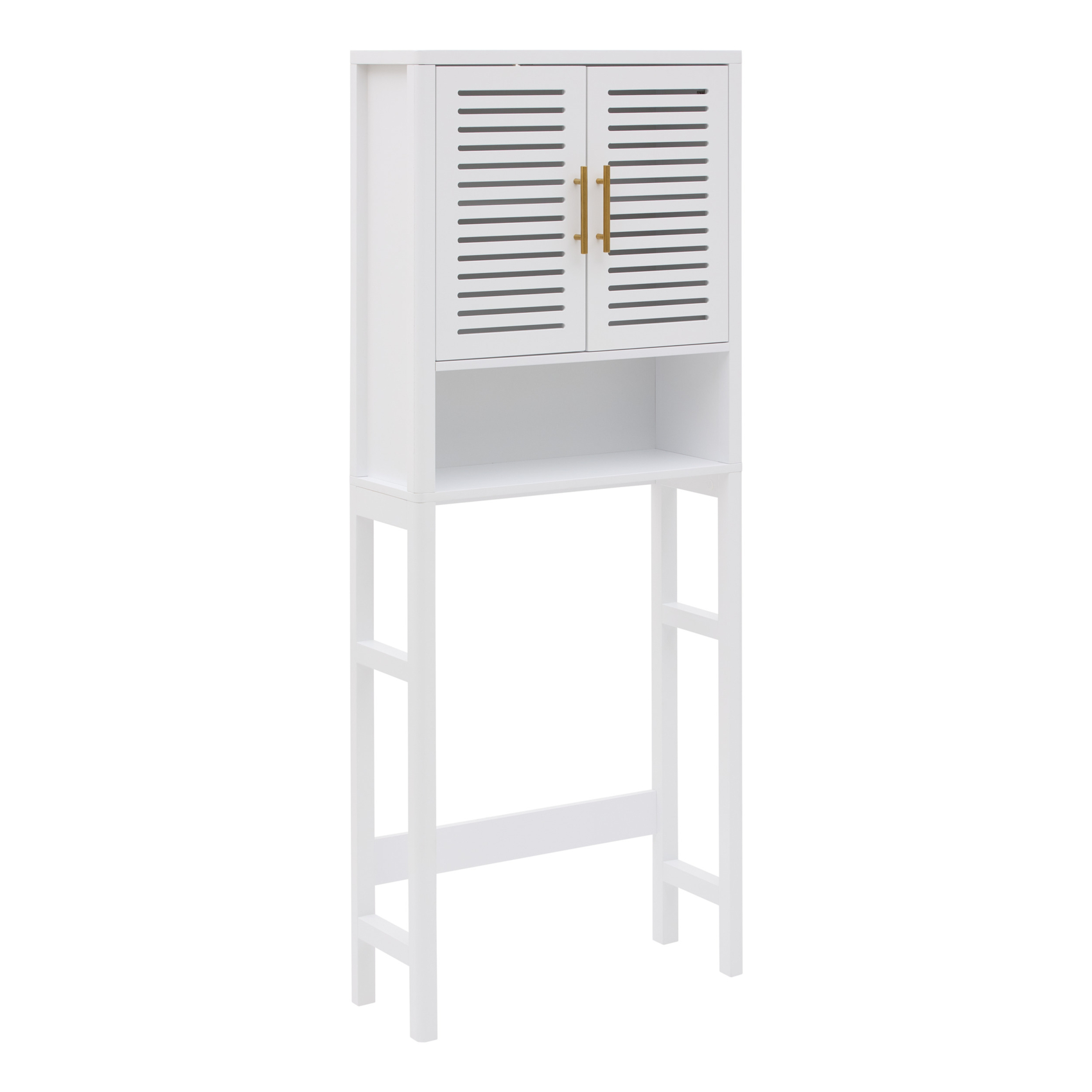 Meuble WC 2 portes avec étagère