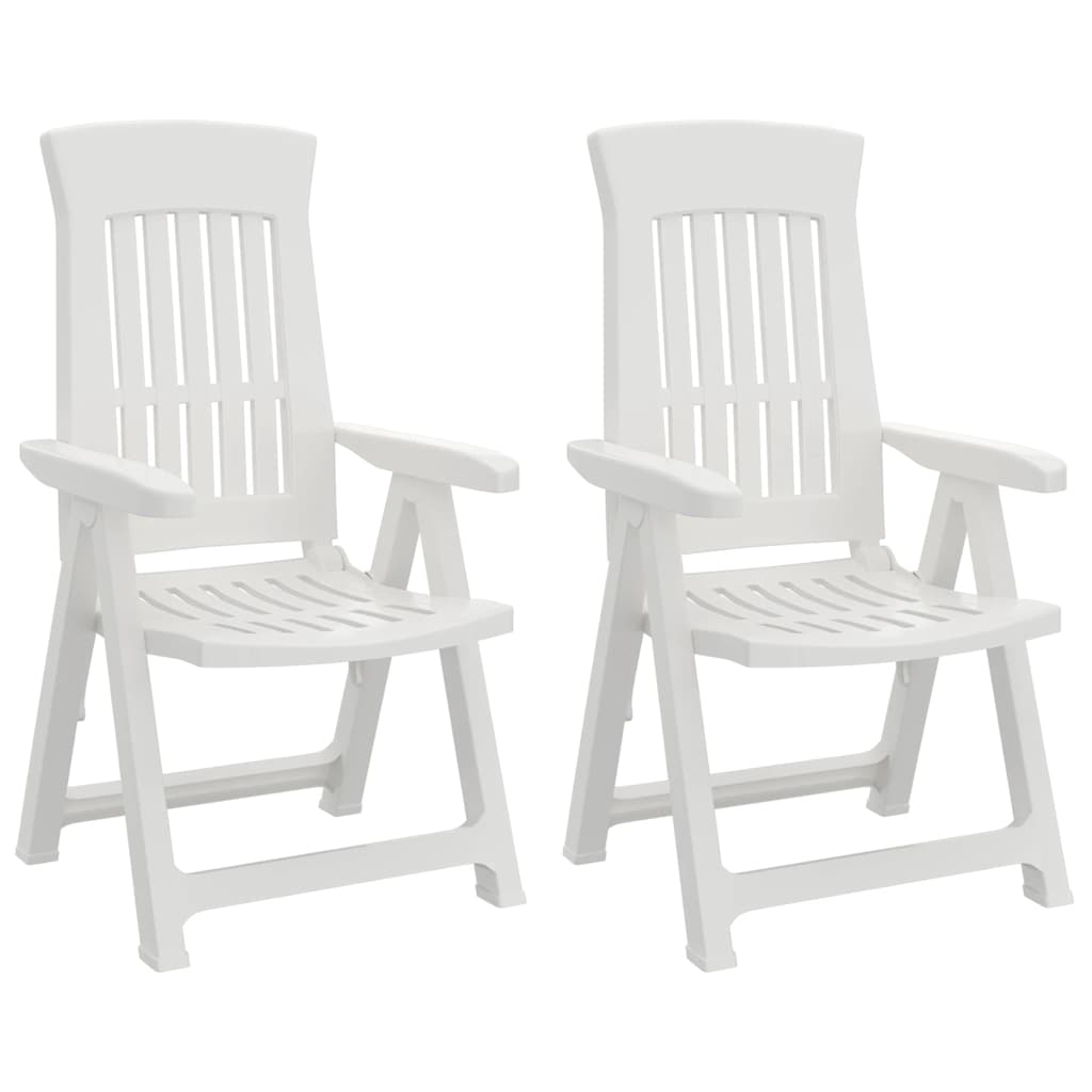 Lot de 2 chaises de jardin inclinables pliantes