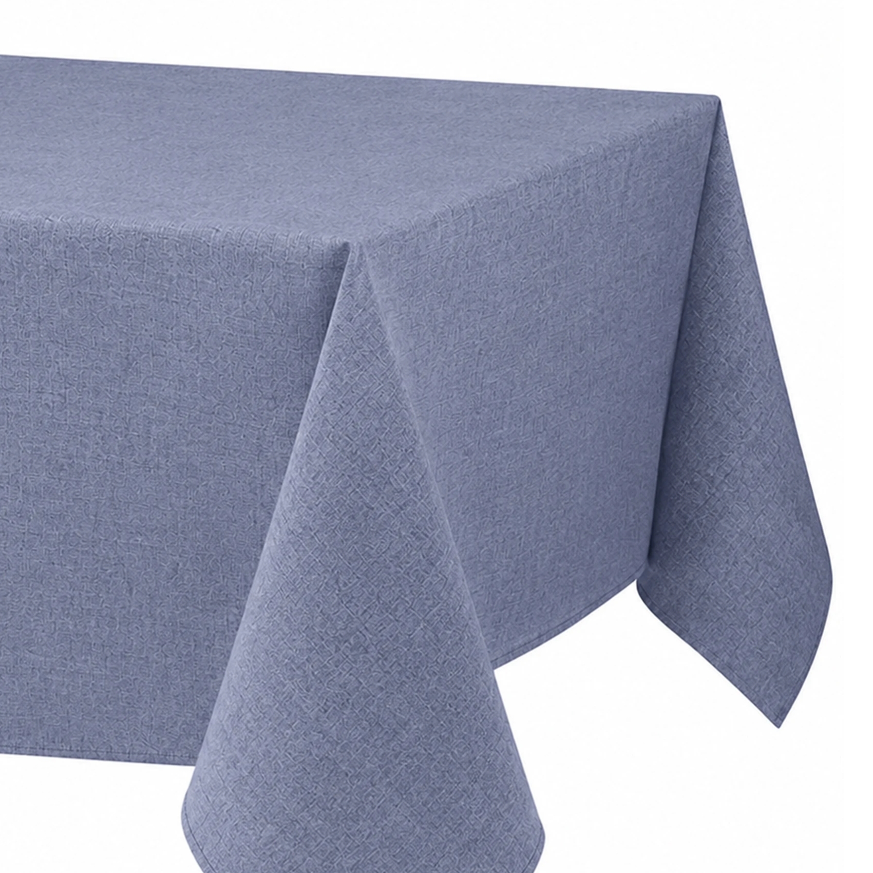 Nappe rectangulaire en polycoton enduit anti-tache unie — vue 3