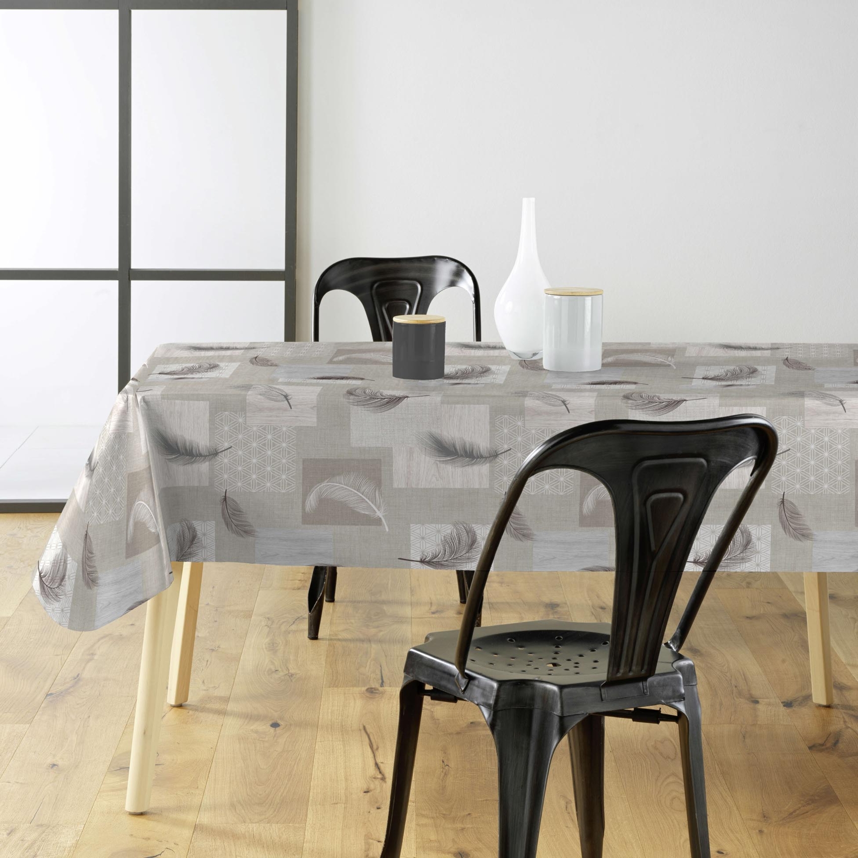Sous-nappe protectrice imprimée plumes — vue 3