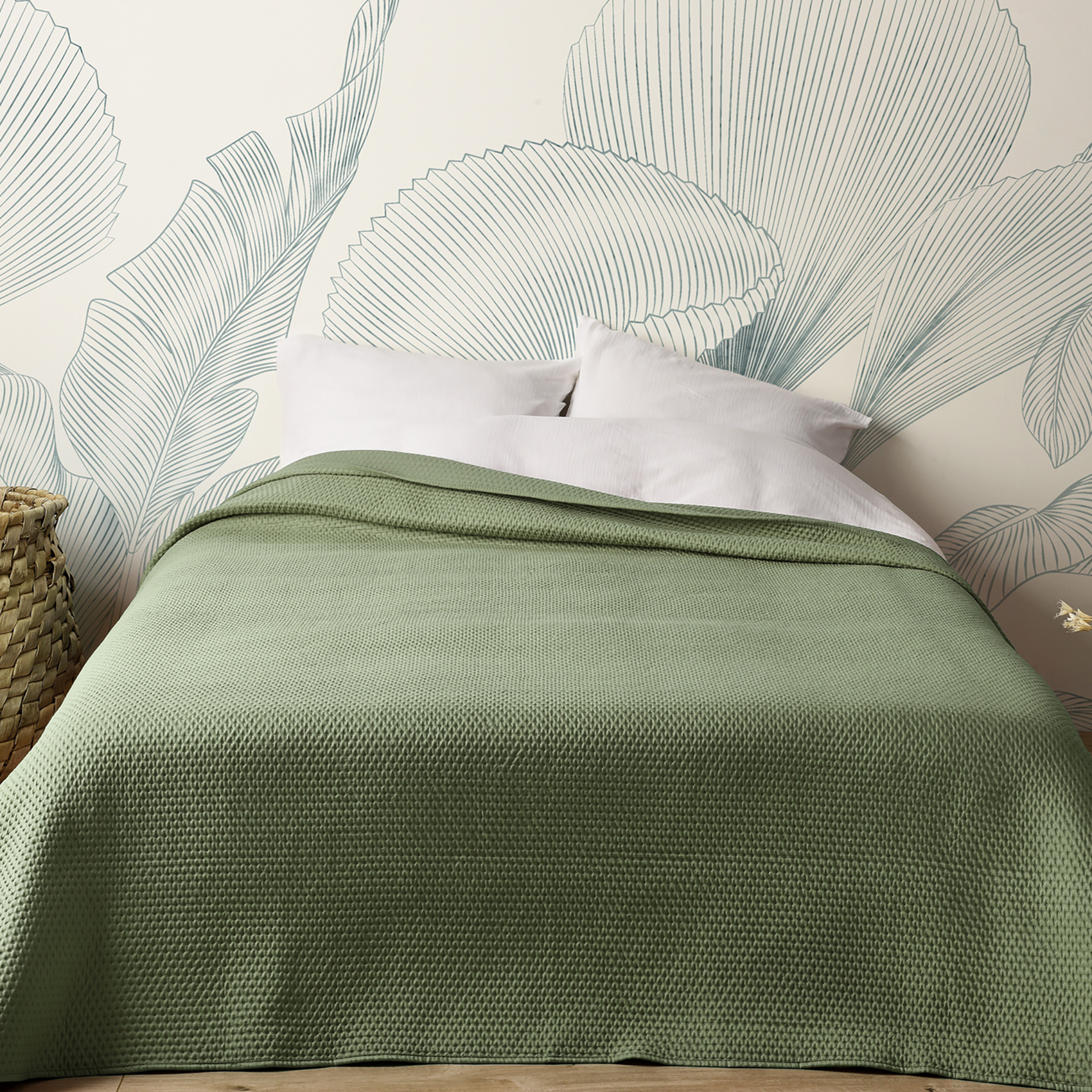 Jeté de lit matelassé léger motif capitonné — vue 6