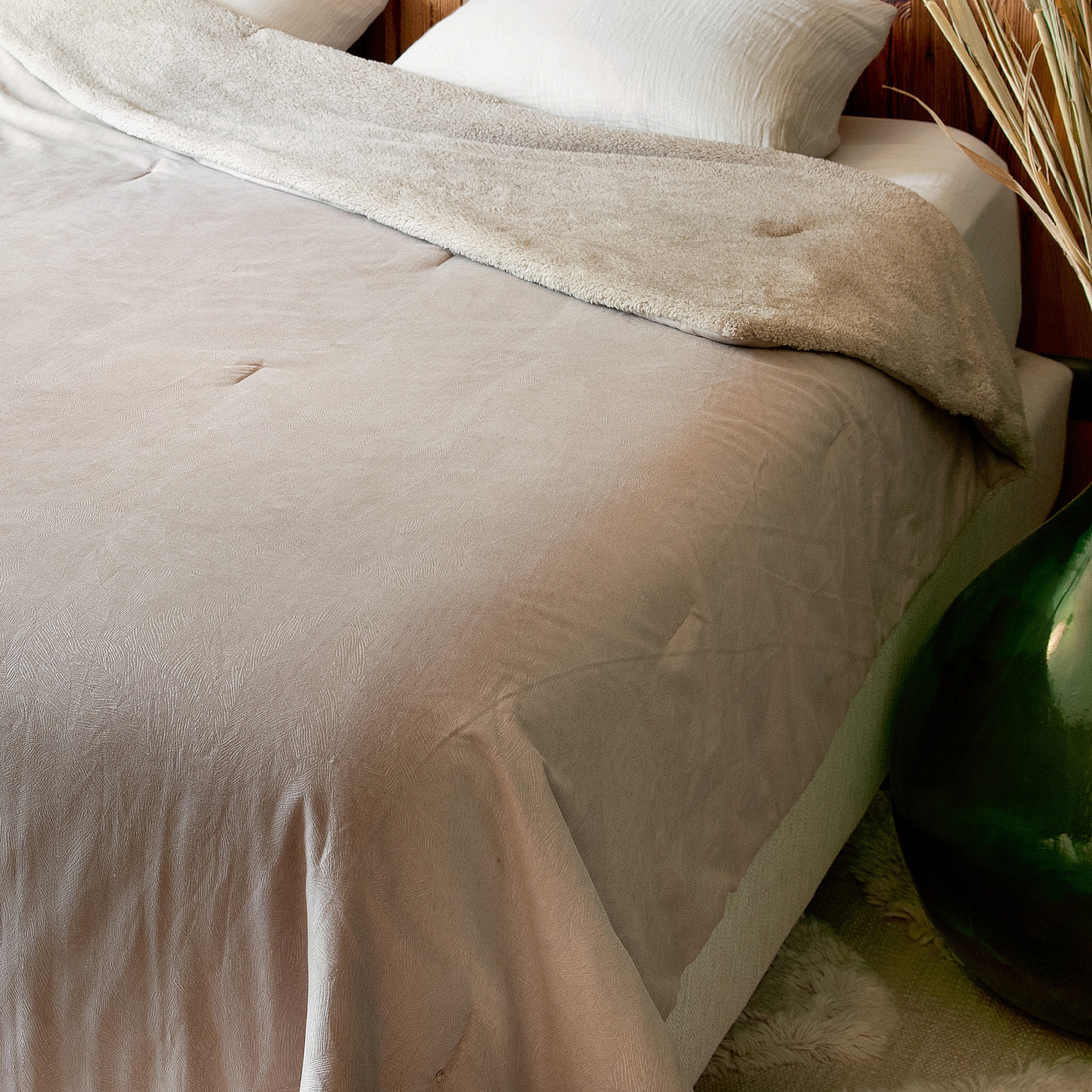 Jeté de lit Réversible Polaire/Motif Jacquard — vue 6