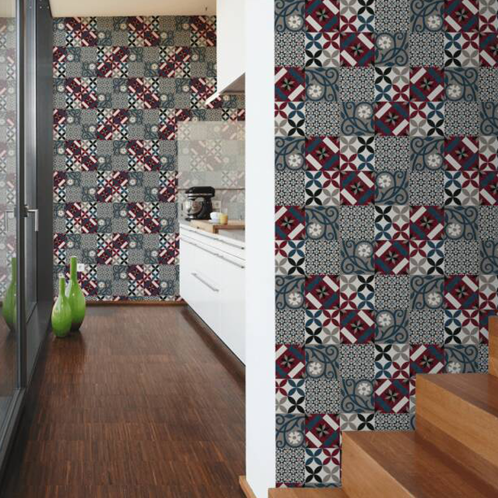 Papier peint effet mosaïque colorée — vue 6