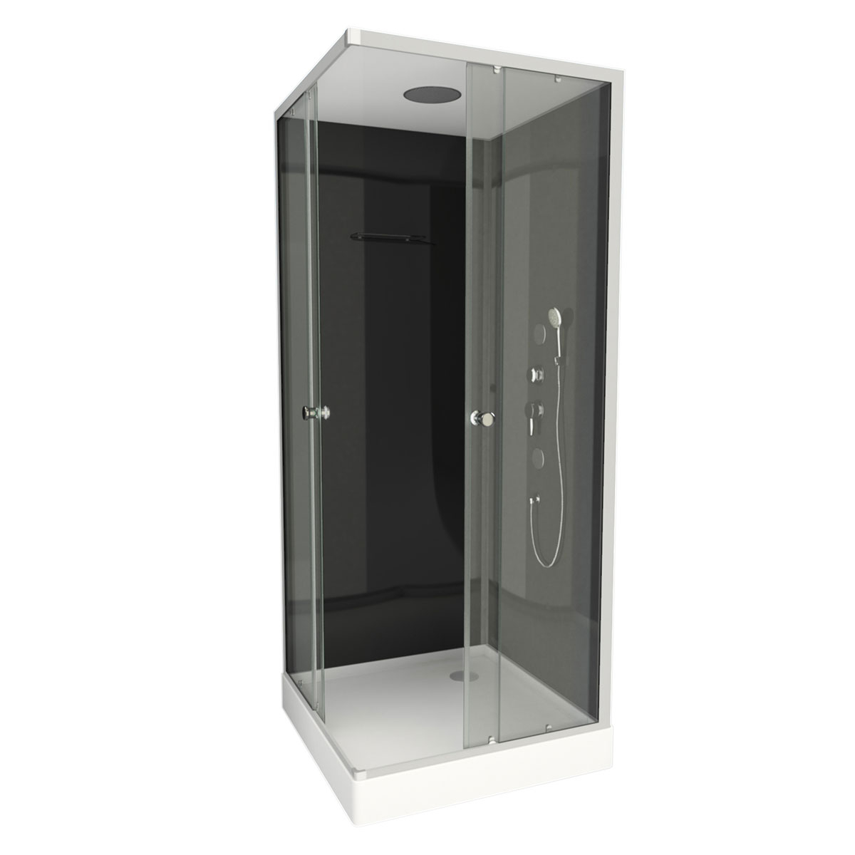 Cabine de douche ouverture angle