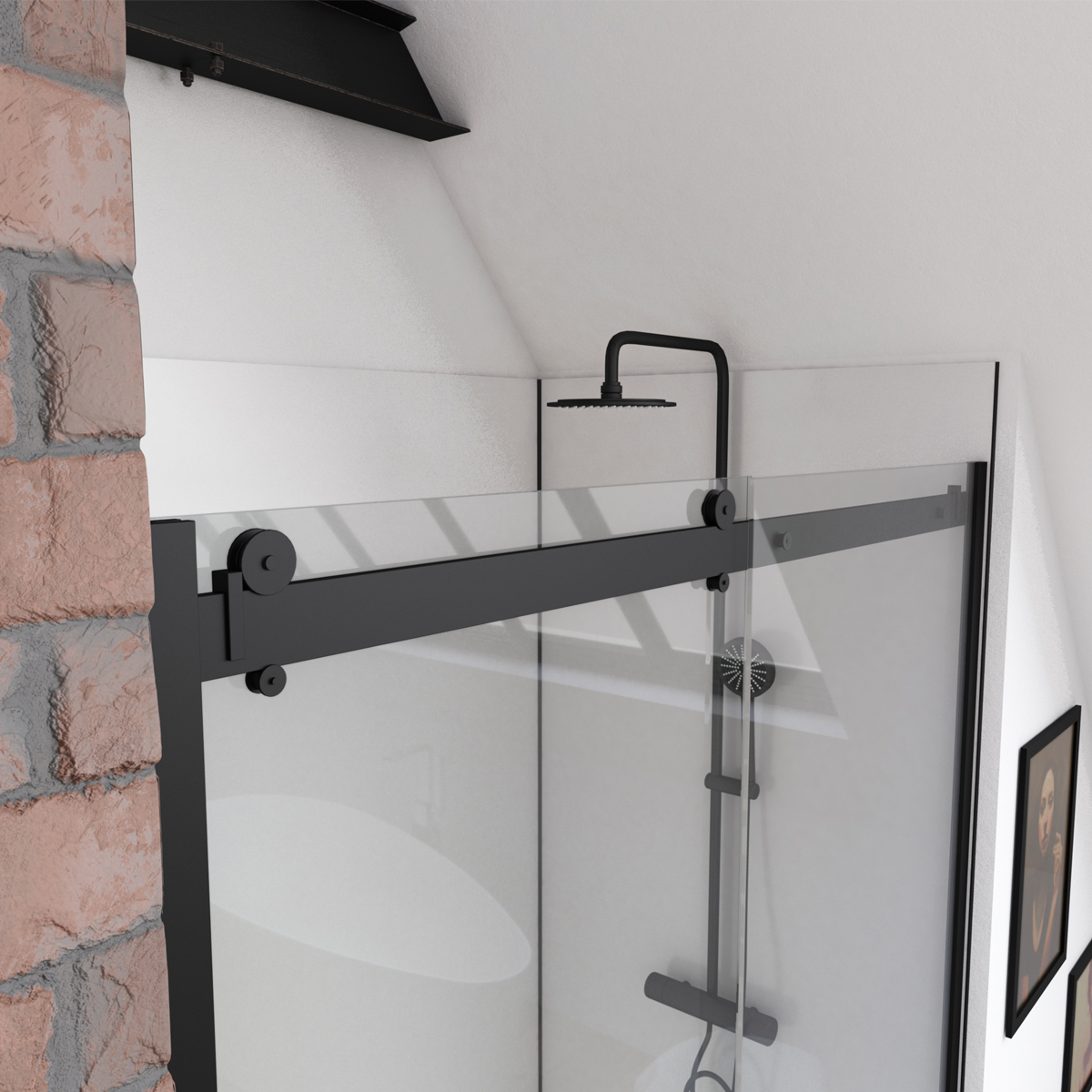 Paroi de douche indus NEW ROLLING — vue 3
